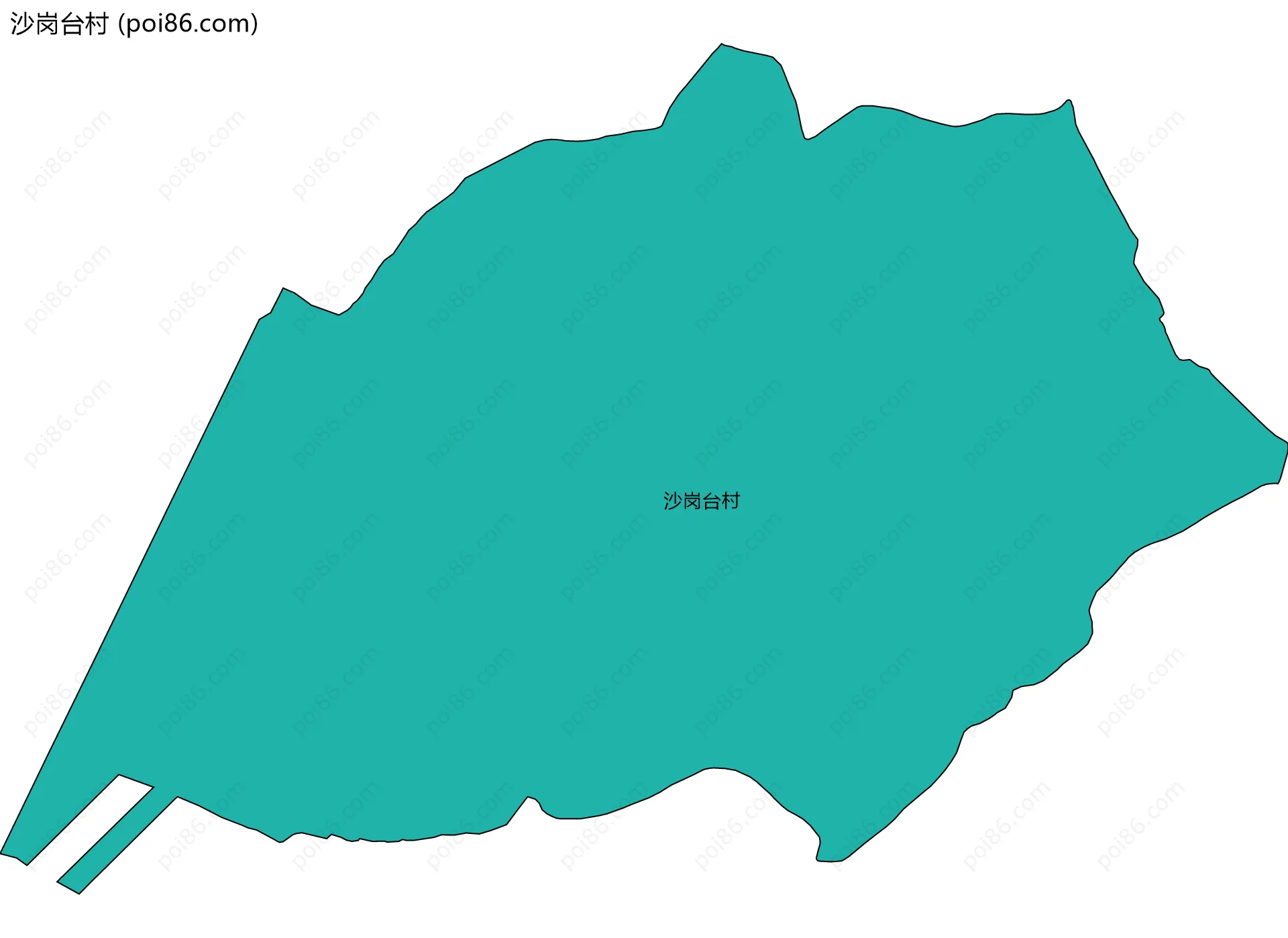 沙岗台村边界地图