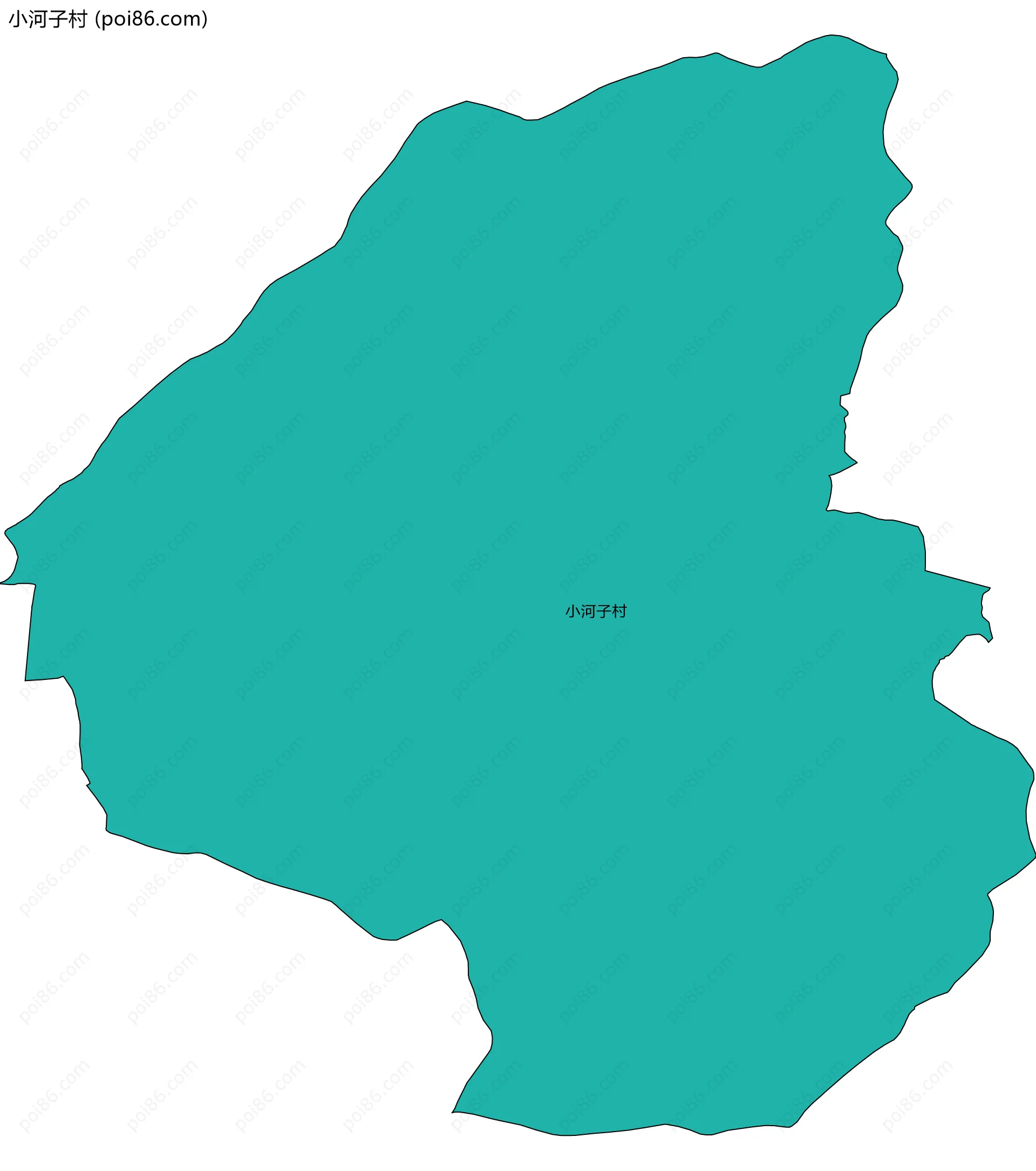 小河子村边界地图