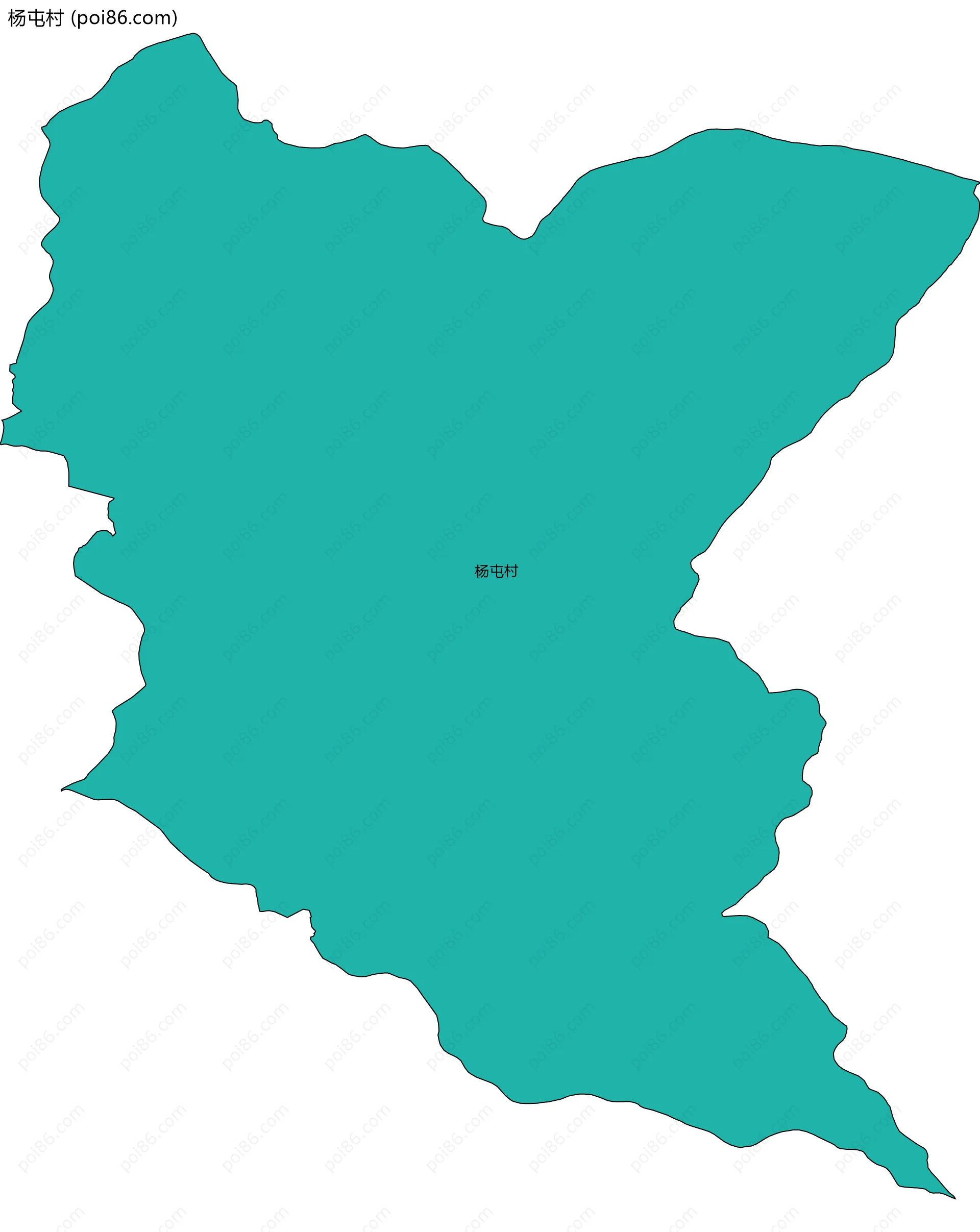 杨屯村边界地图