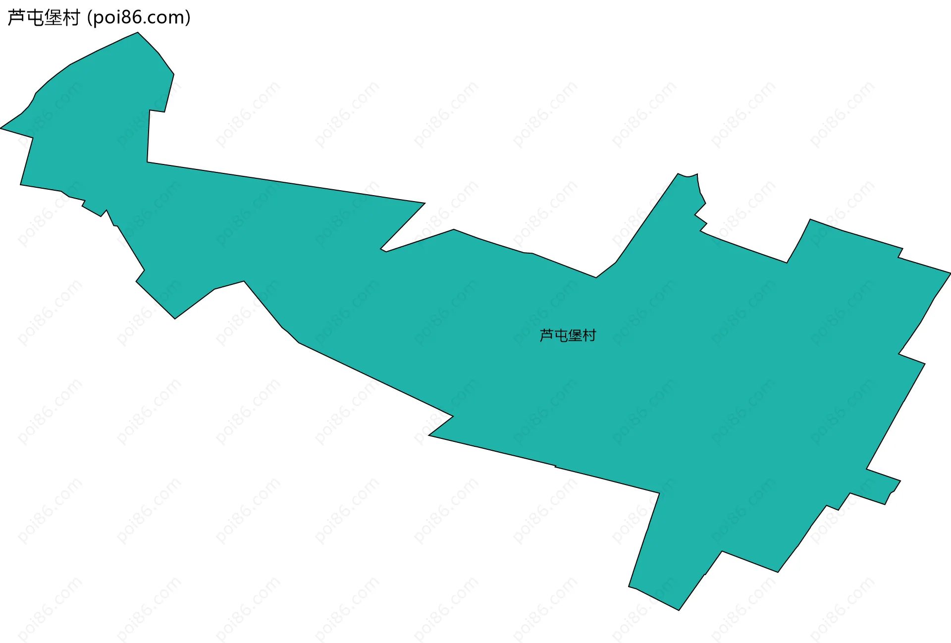 芦屯堡村边界地图