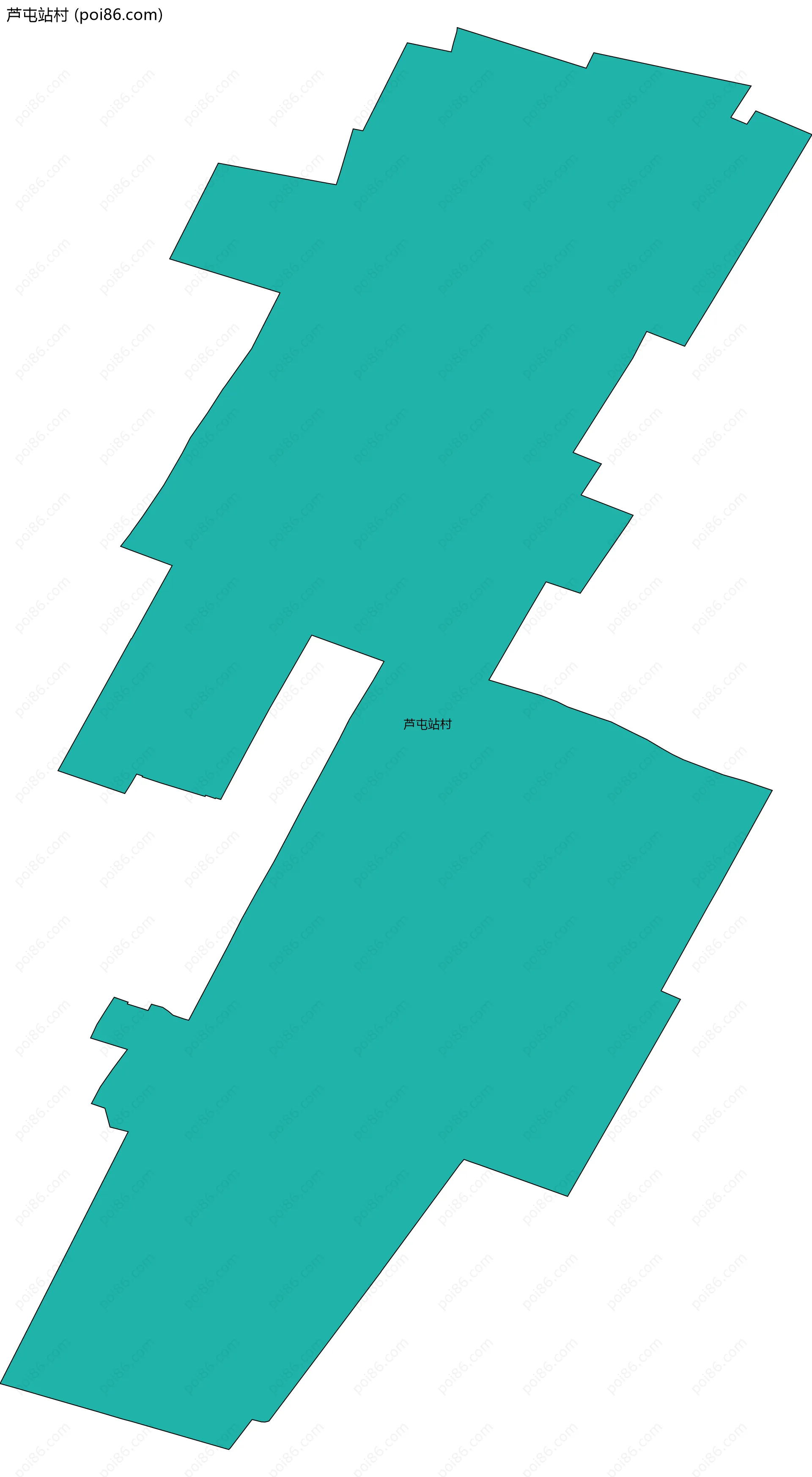 芦屯站村边界地图