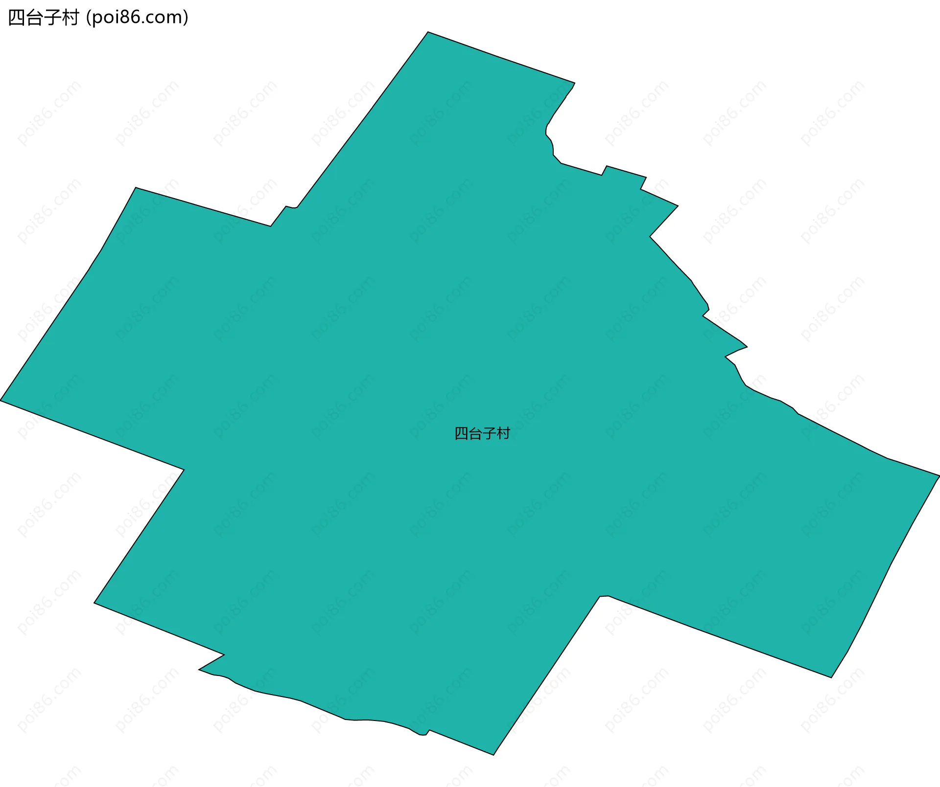 四台子村边界地图