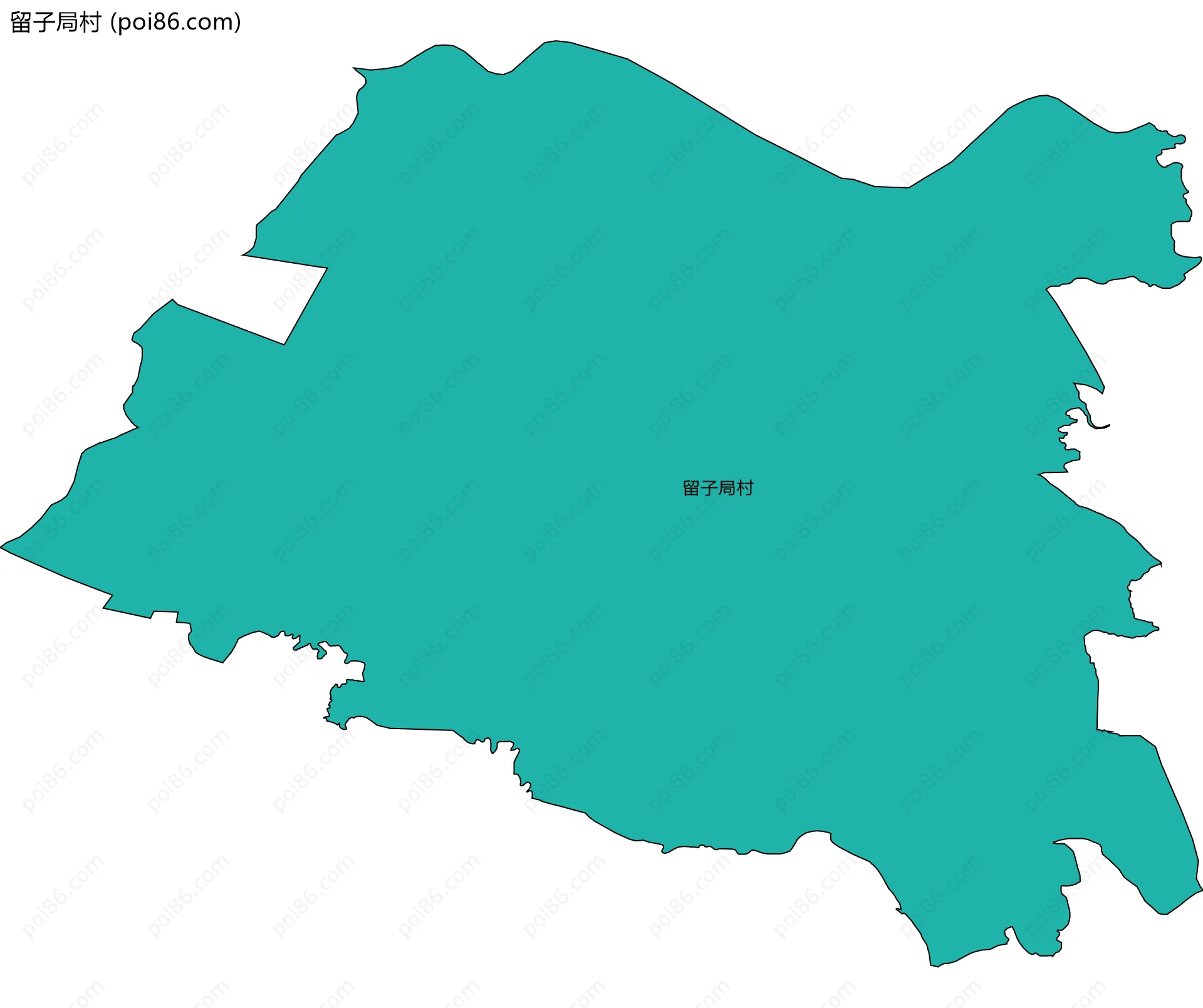 留子局村边界地图