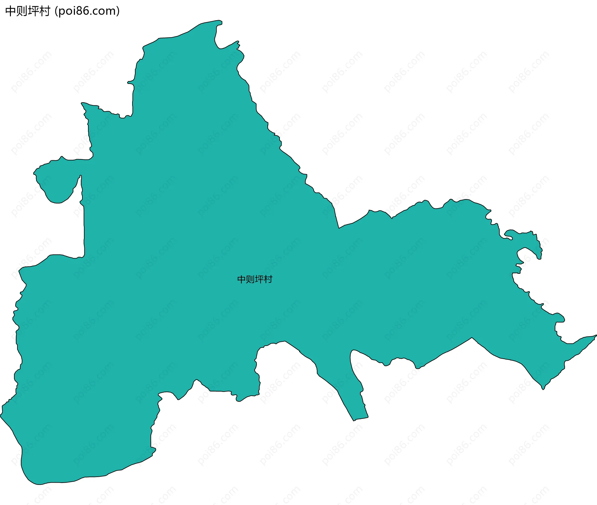 中则坪村边界地图