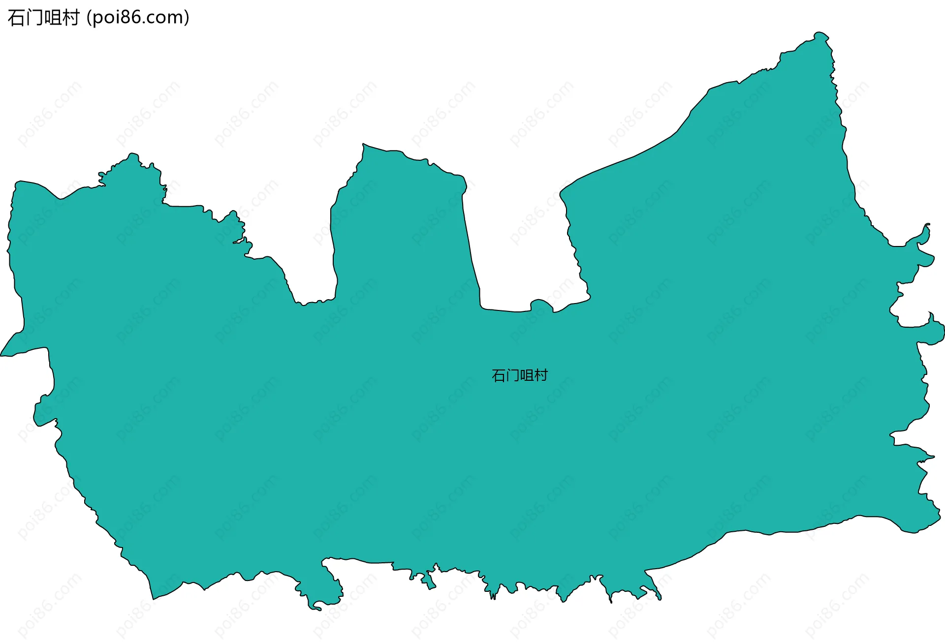 石门咀村边界地图
