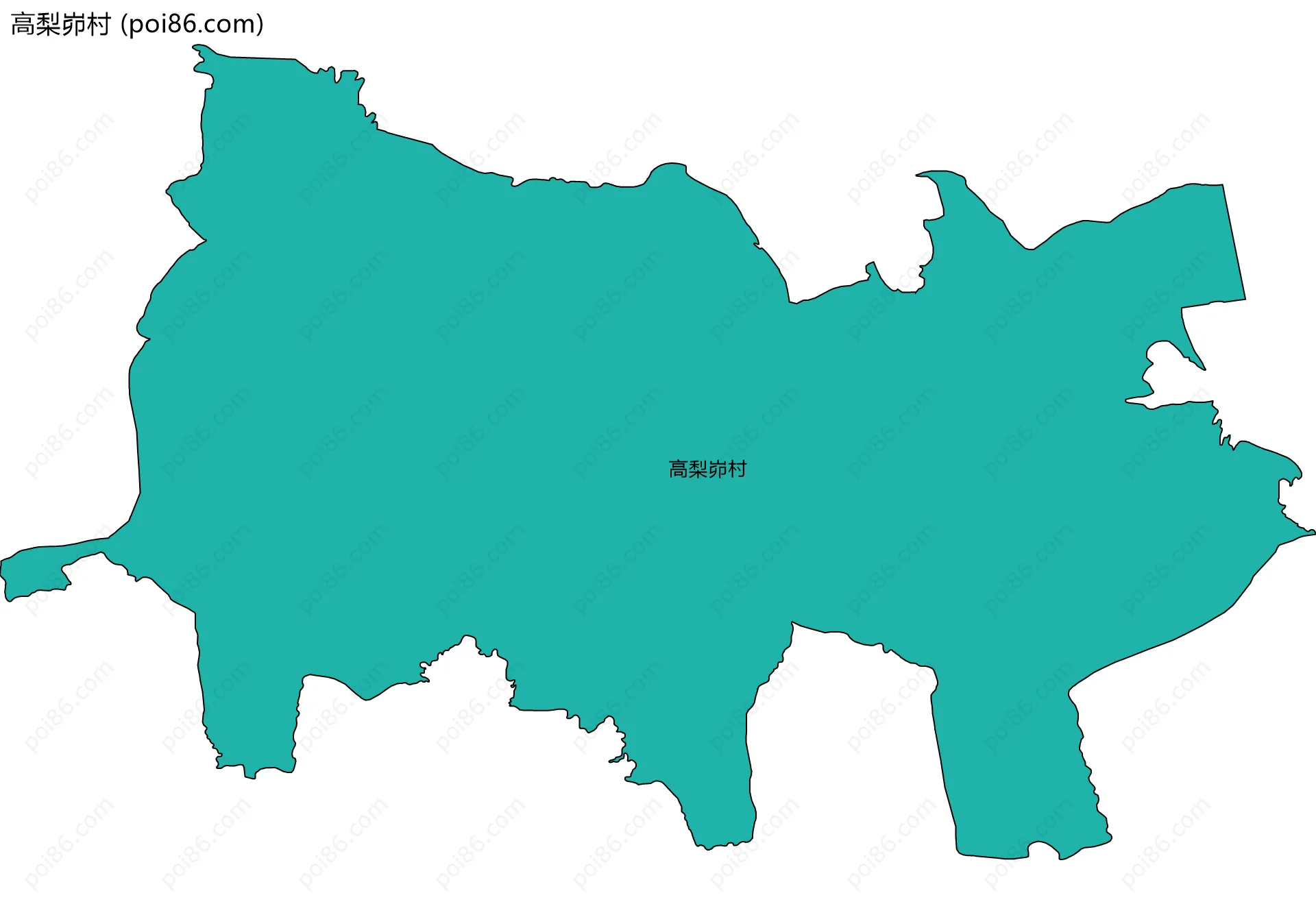 高梨峁村边界地图