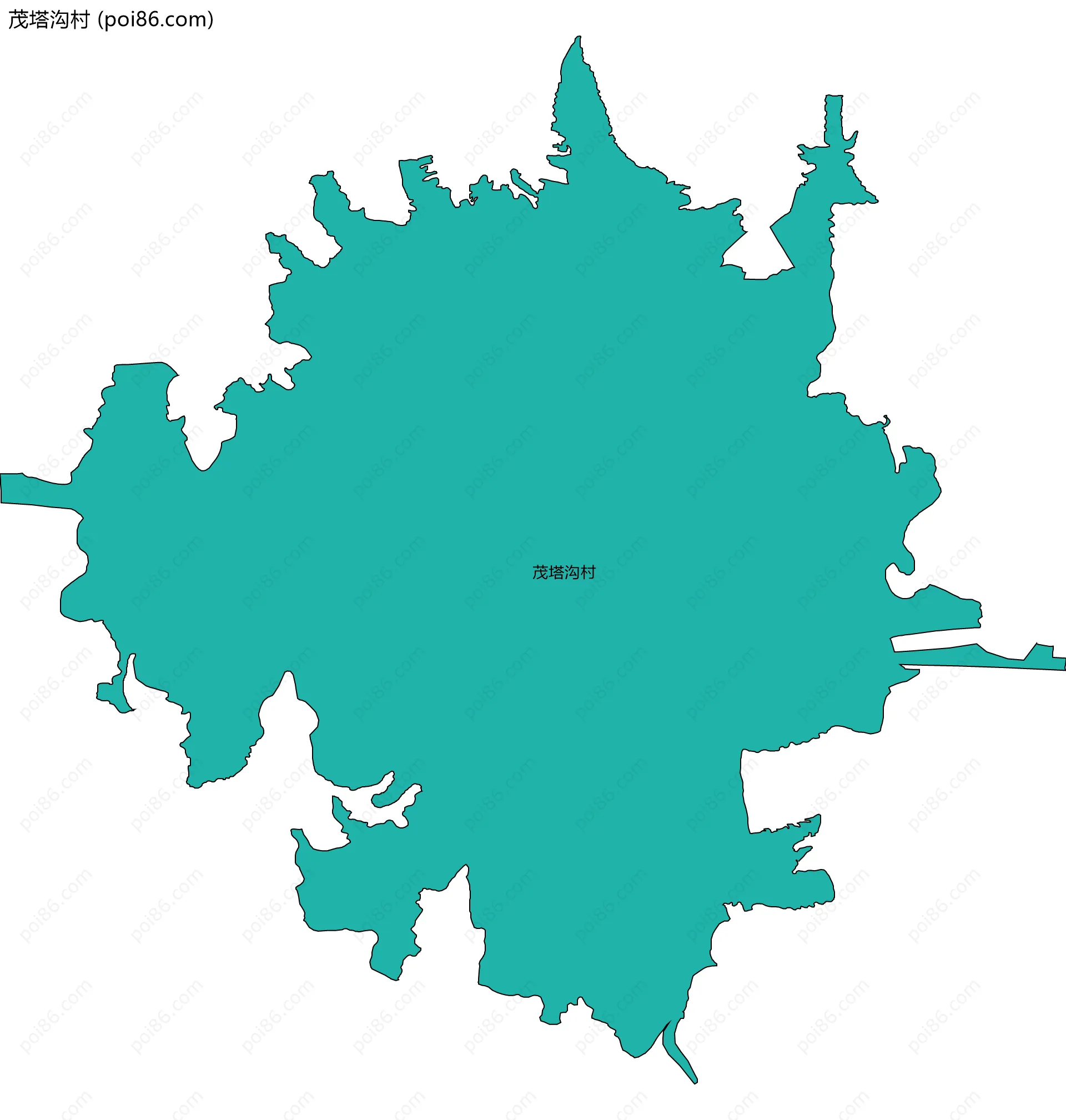 茂塔沟村边界地图