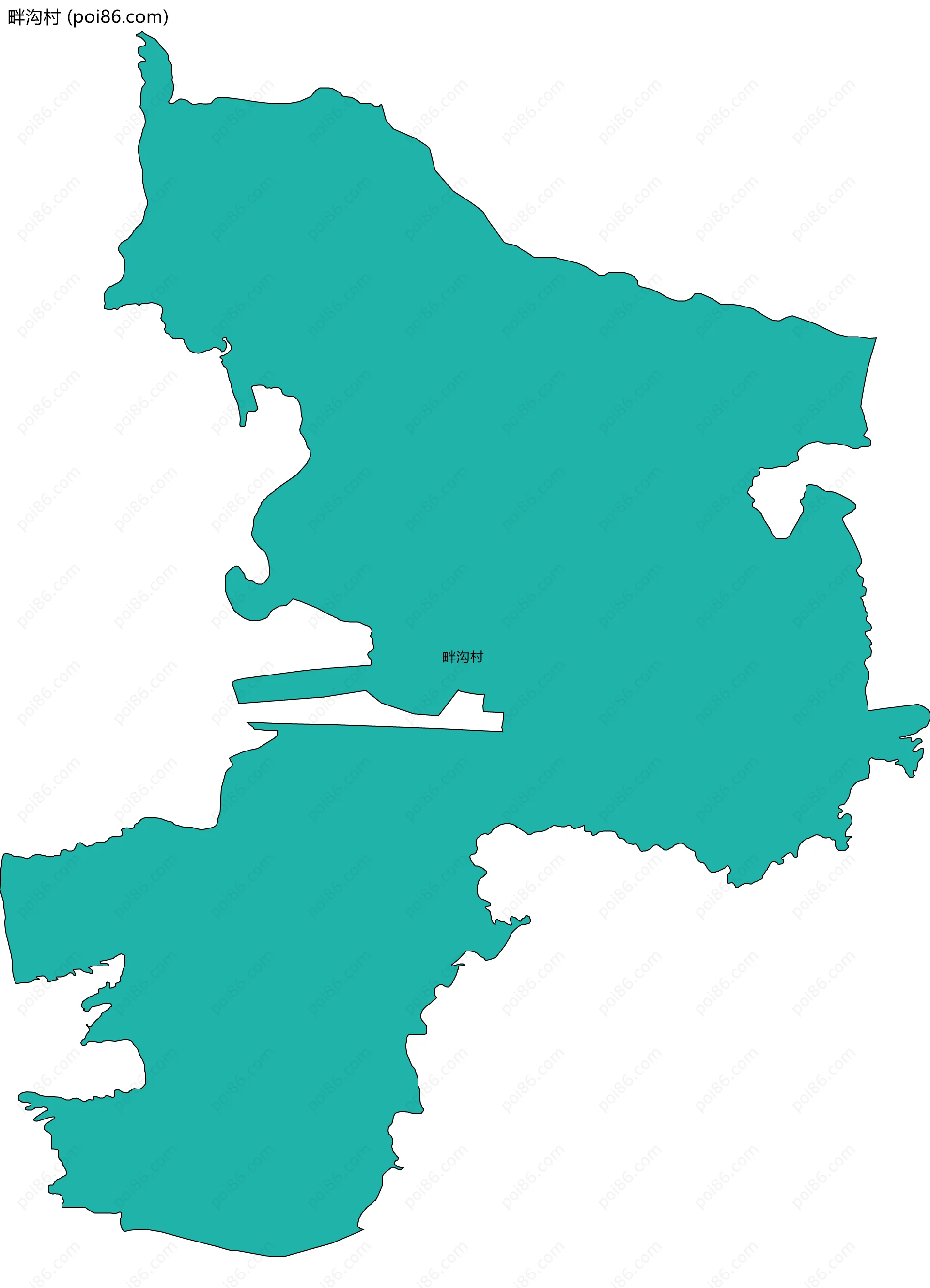 畔沟村边界地图