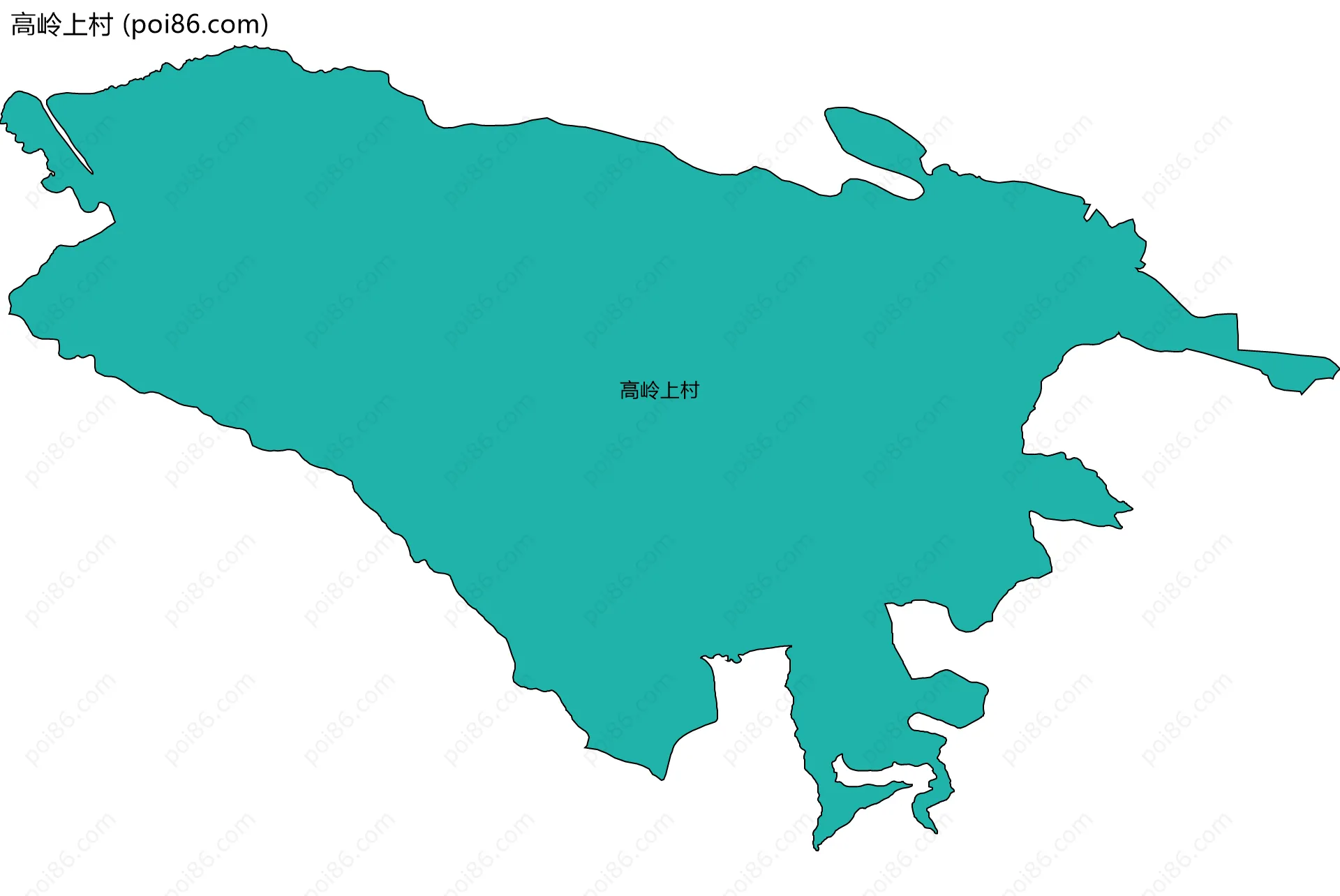 高岭上村边界地图