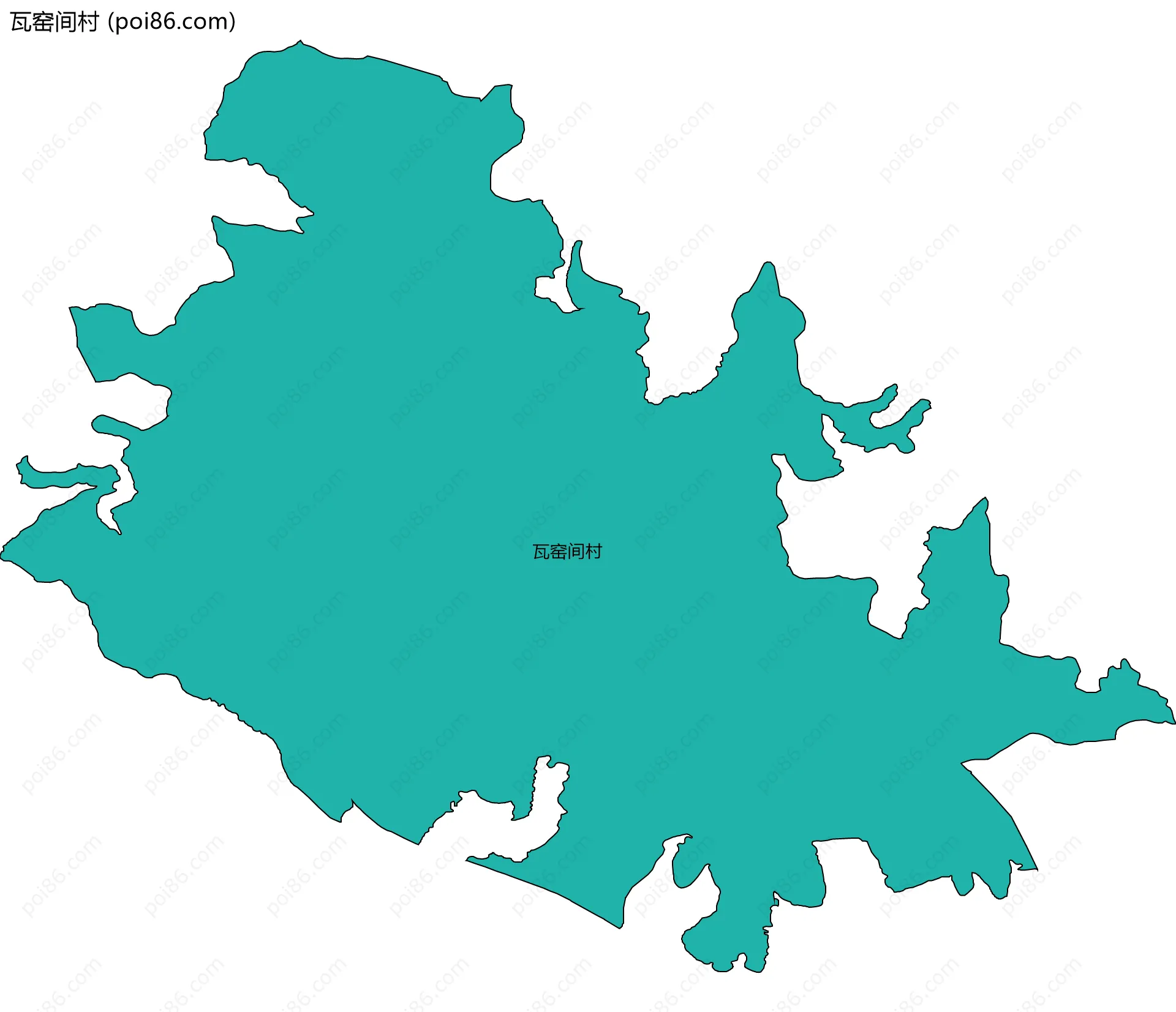 瓦窑间村边界地图