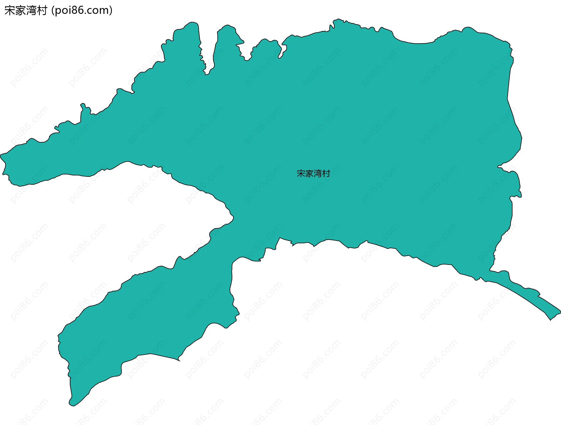 宋家湾村边界地图