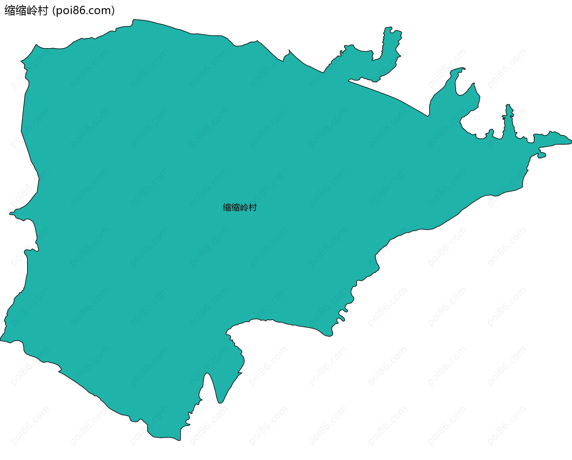 缩缩岭村边界地图