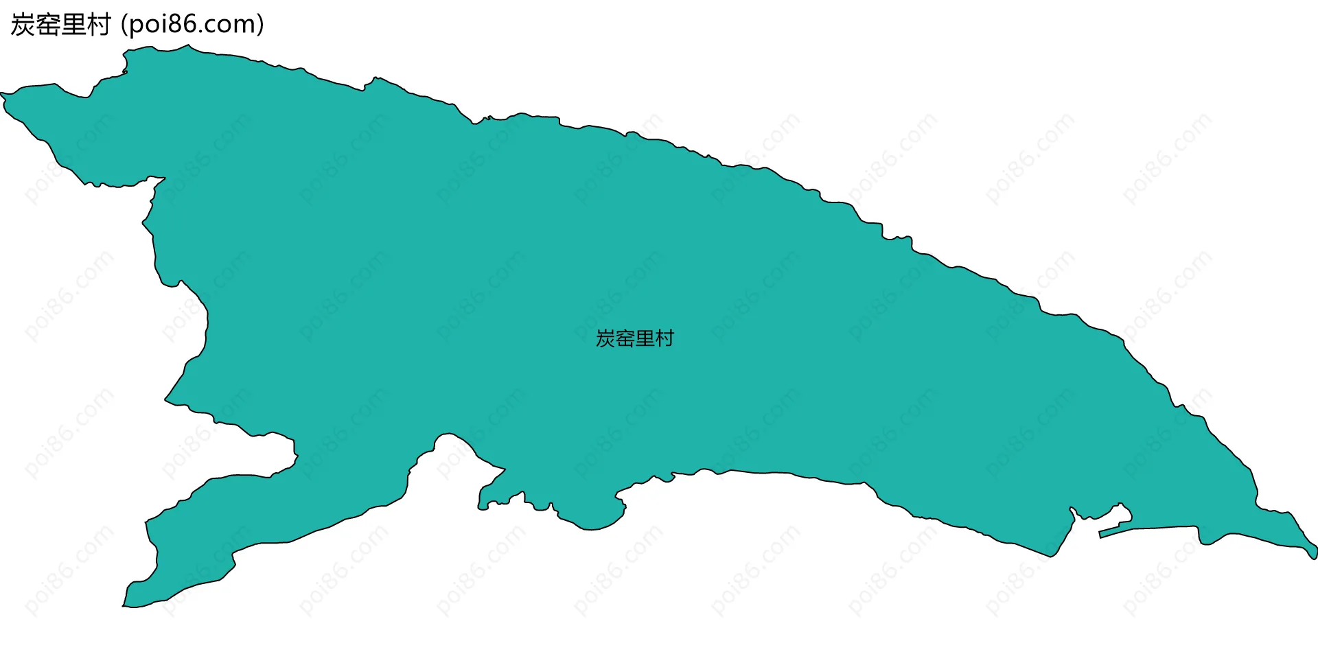 炭窑里村边界地图