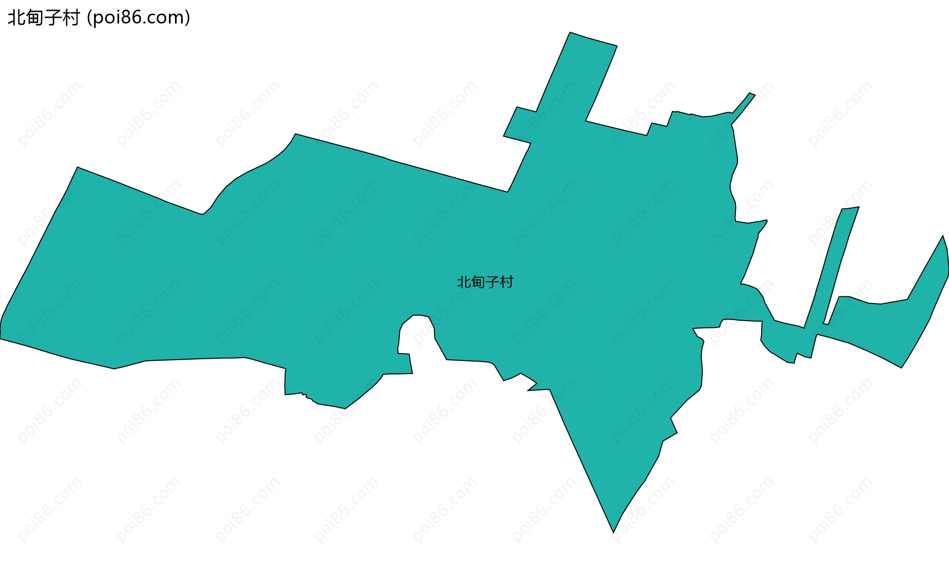 北甸子村边界地图