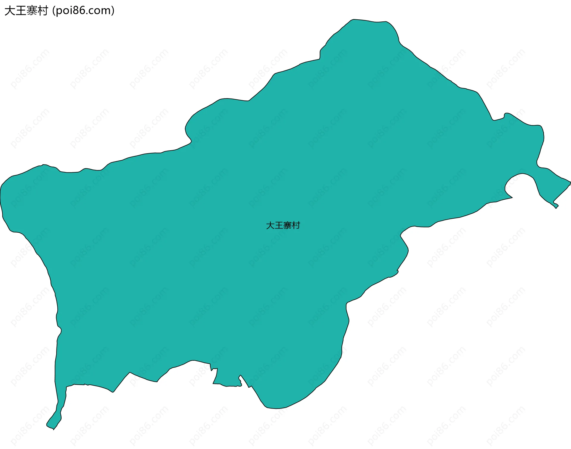 大王寨村边界地图