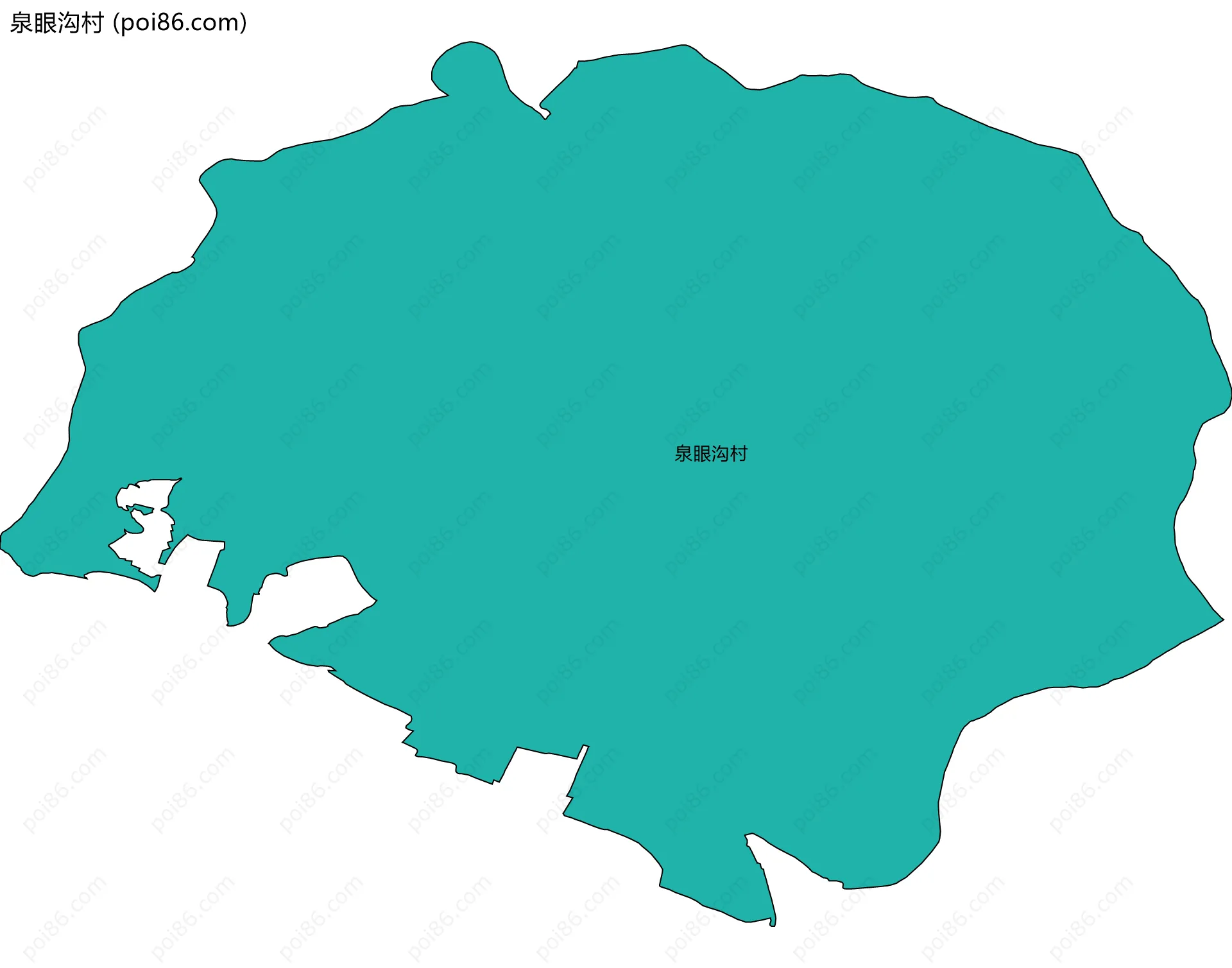 泉眼沟村边界地图