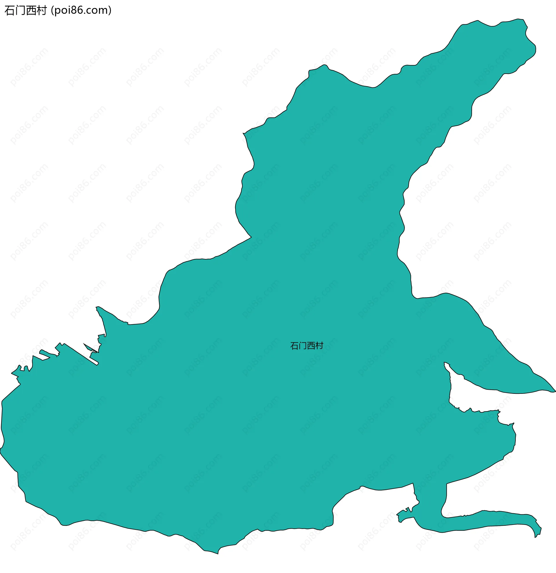 石门西村边界地图