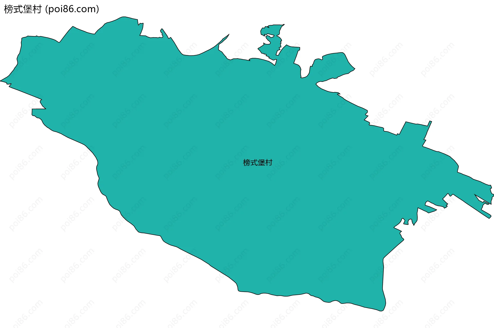 榜式堡村边界地图