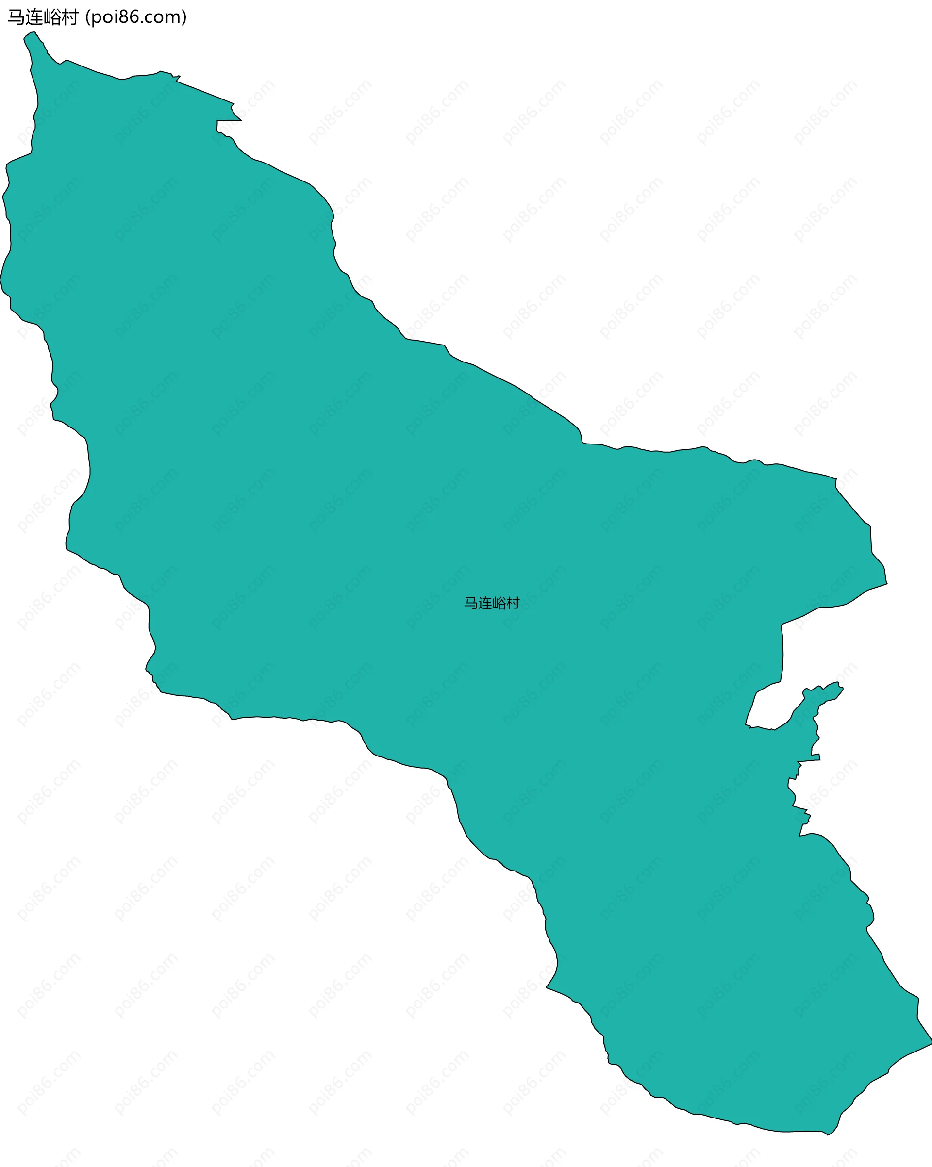 马连峪村边界地图