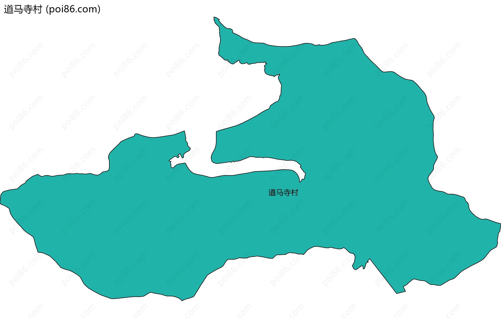 道马寺村边界地图