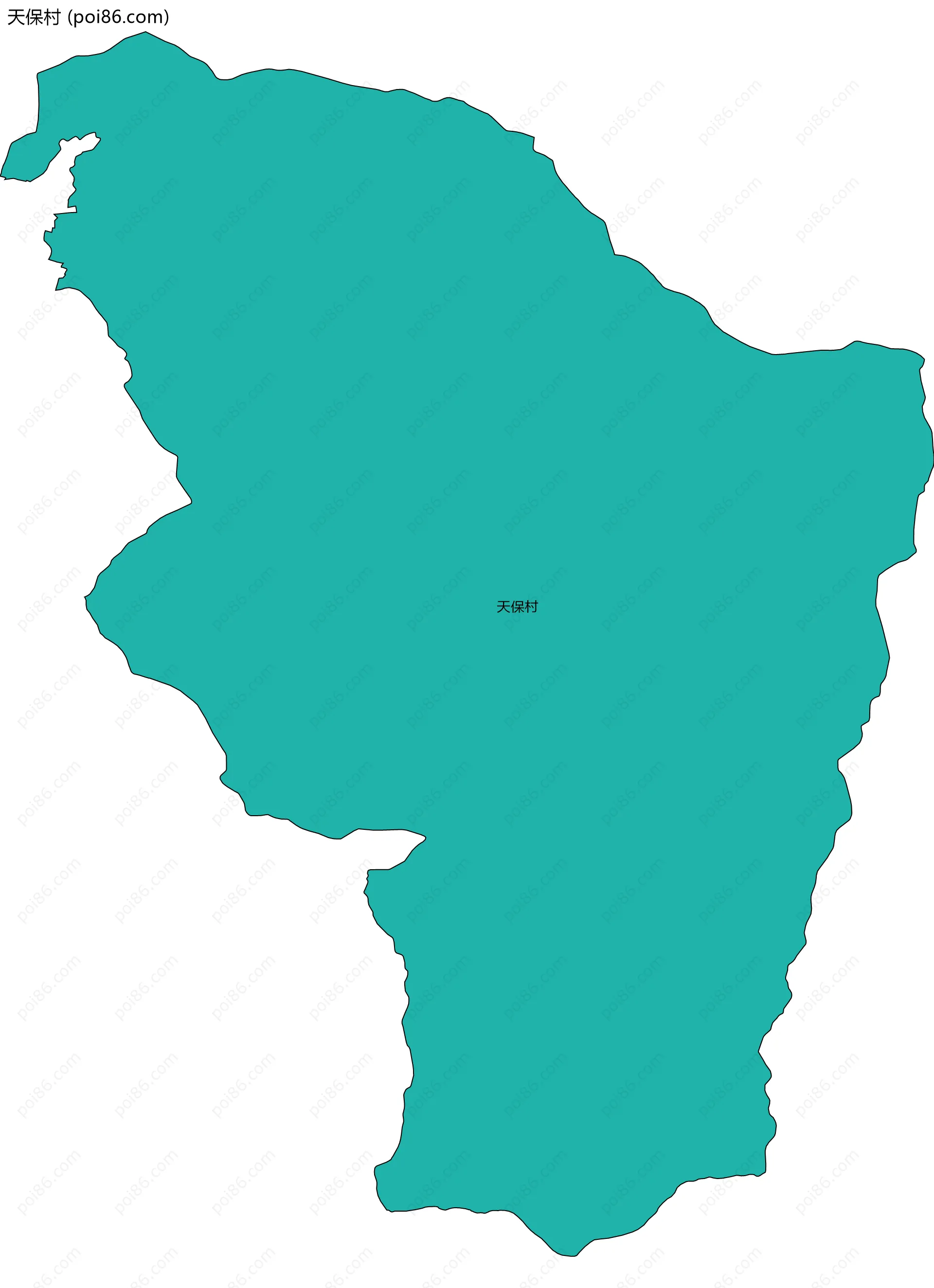 天保村边界地图