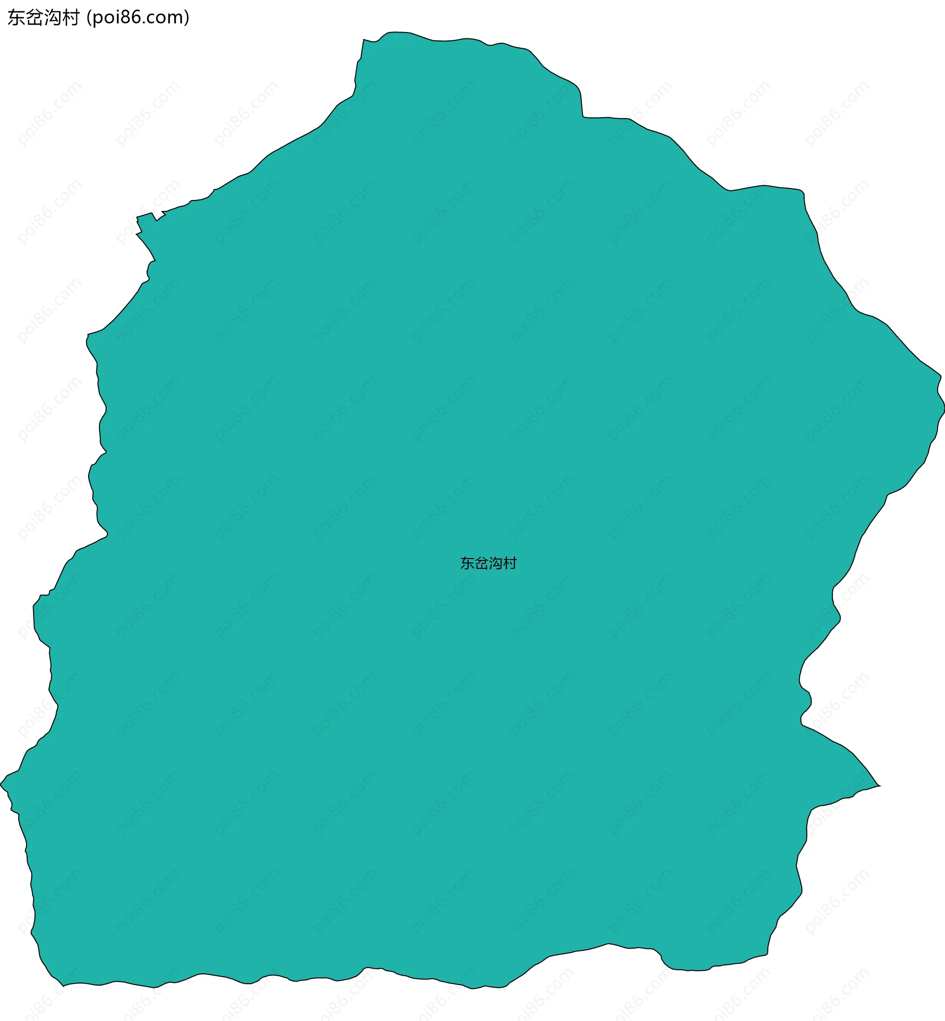 东岔沟村边界地图