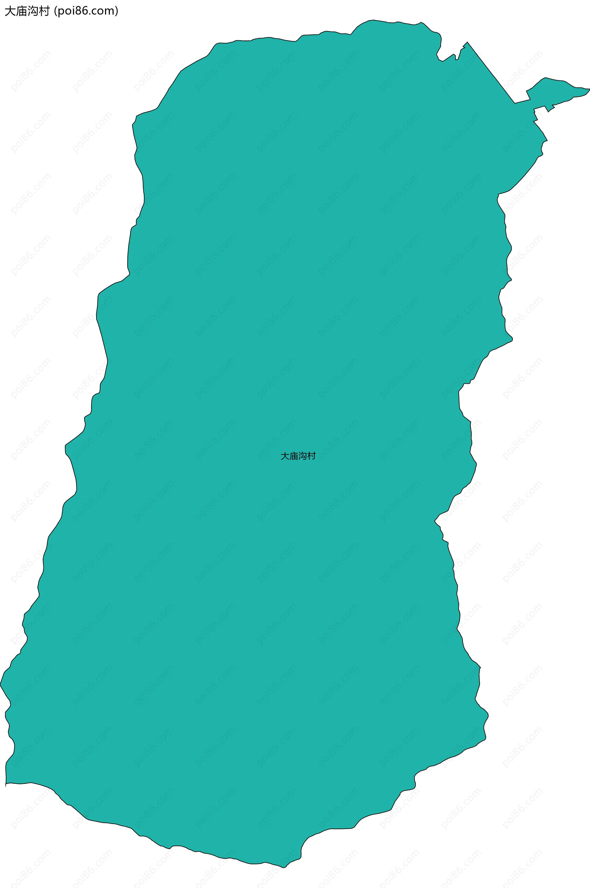 大庙沟村边界地图