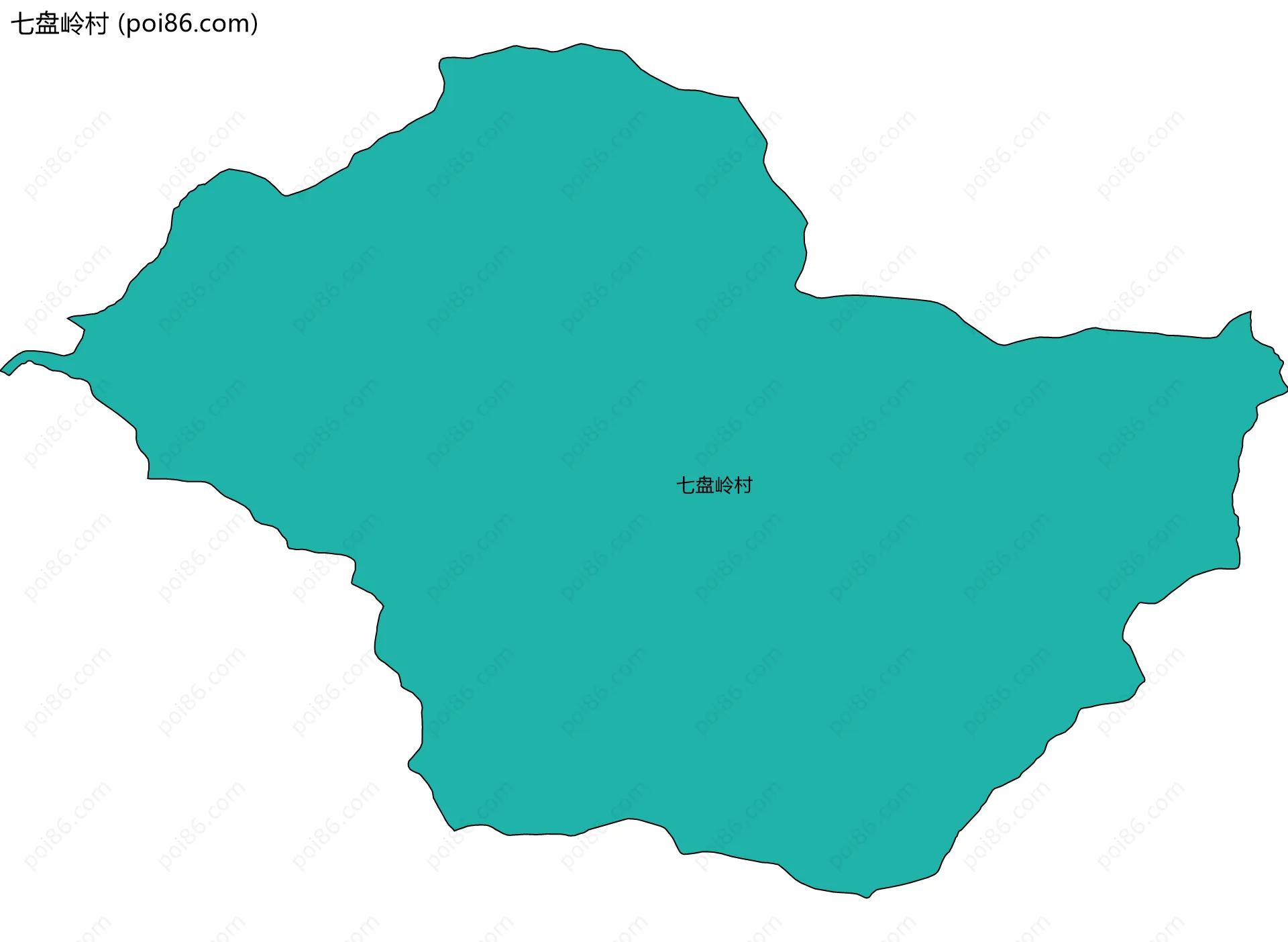 七盘岭村边界地图