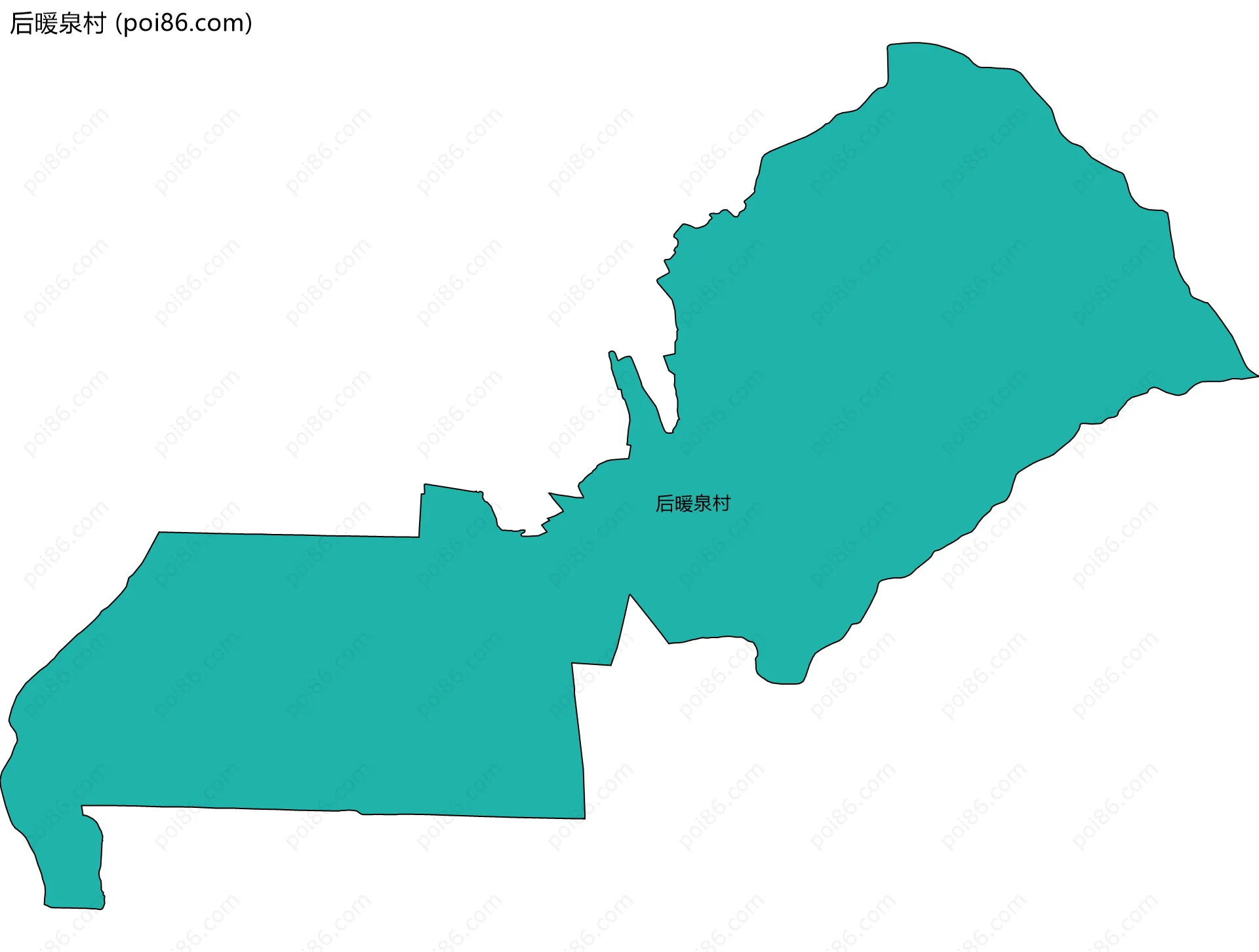 后暖泉村边界地图
