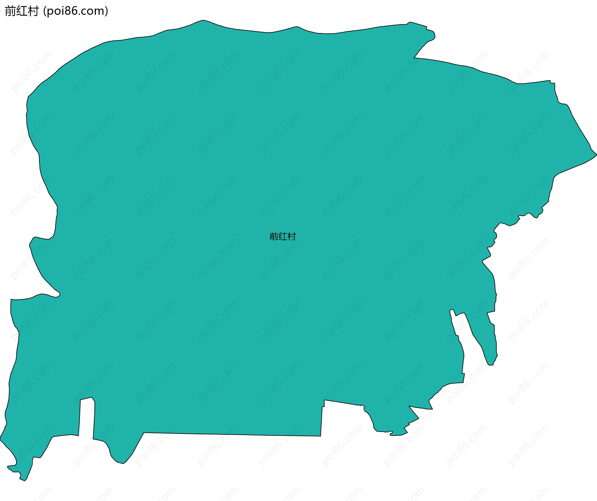 前红村边界地图