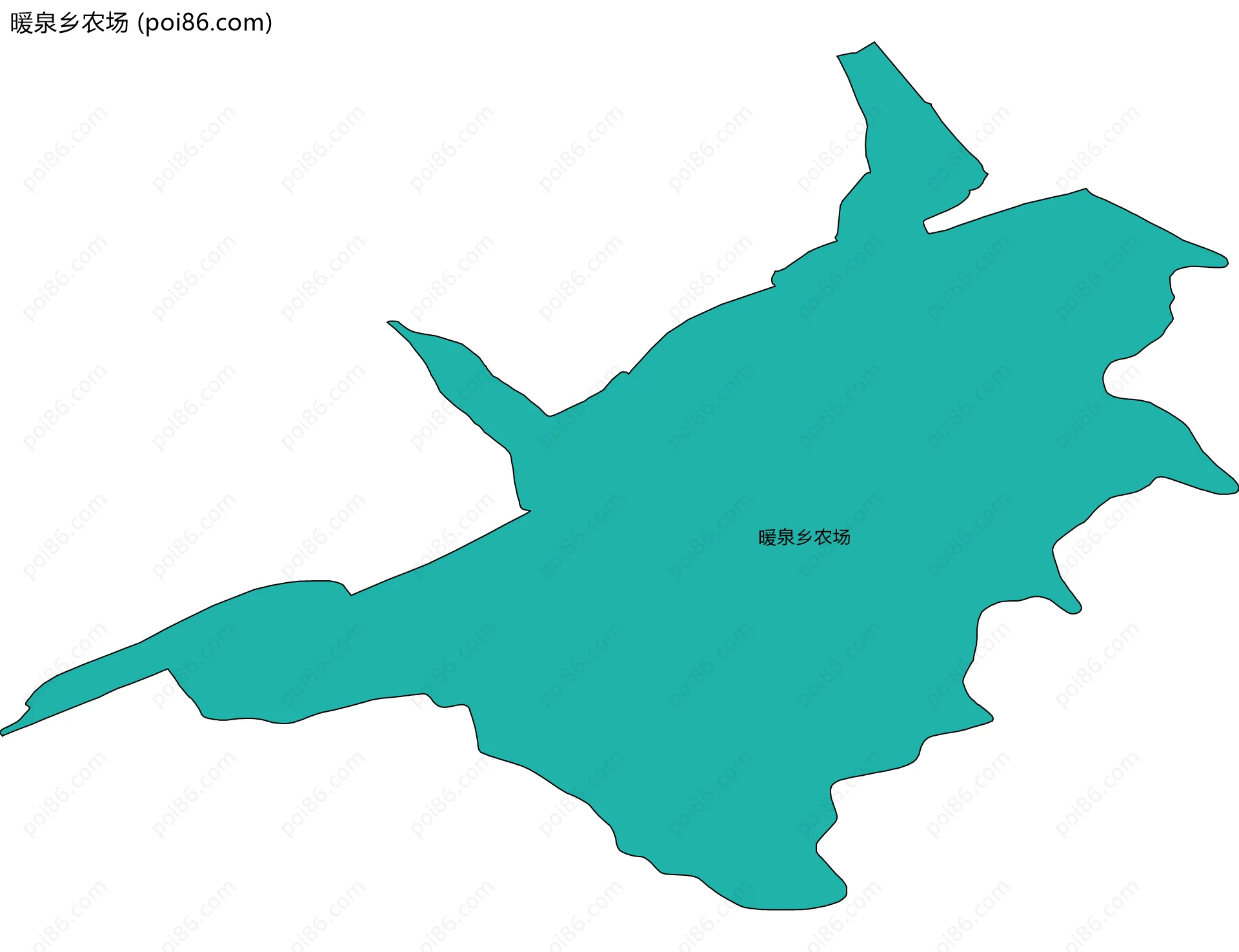 暖泉乡农场边界地图