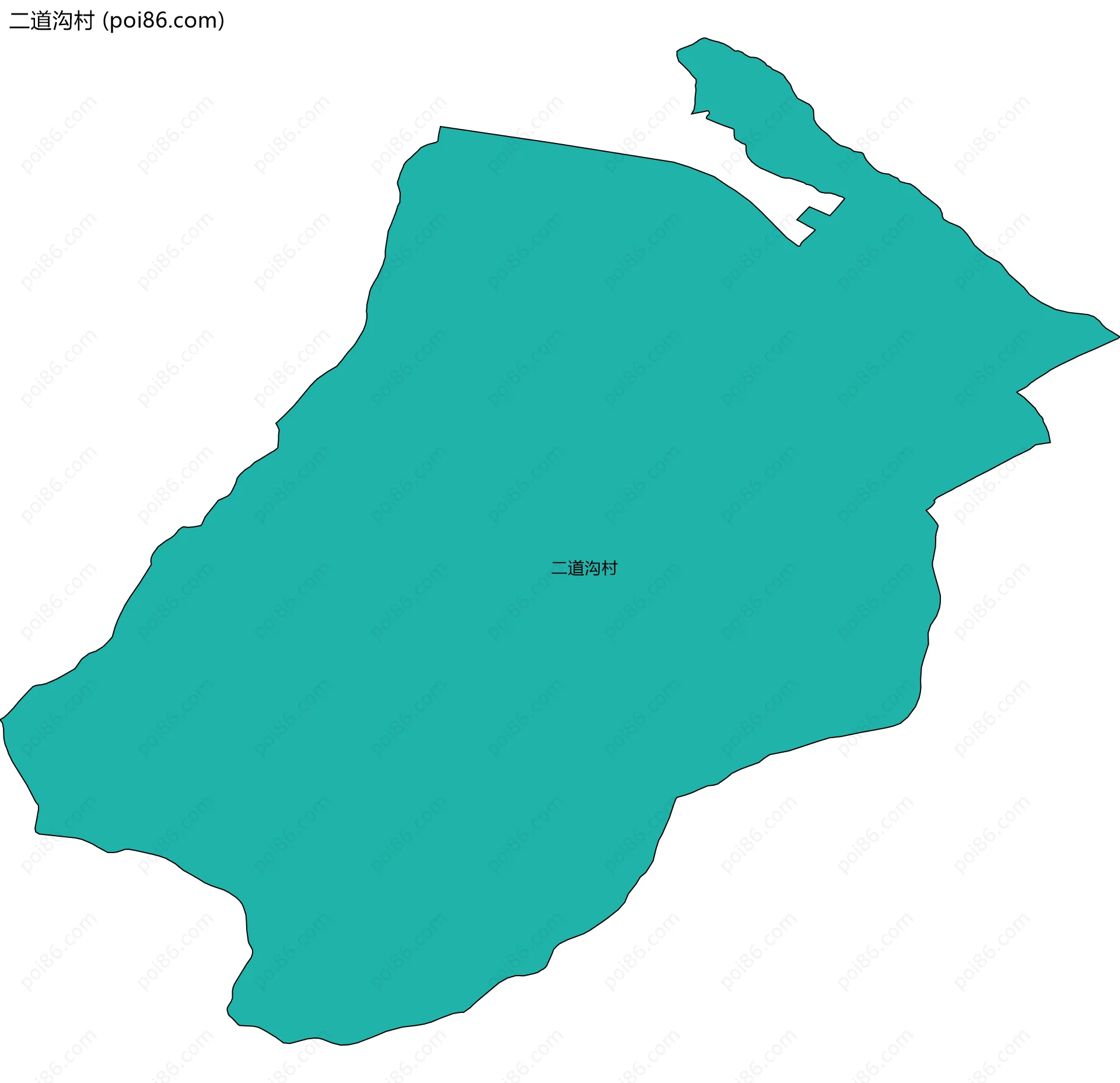 二道沟村边界地图