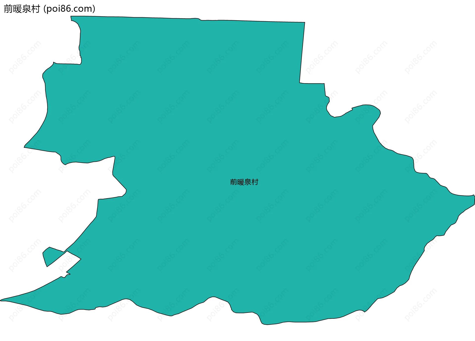 前暖泉村边界地图