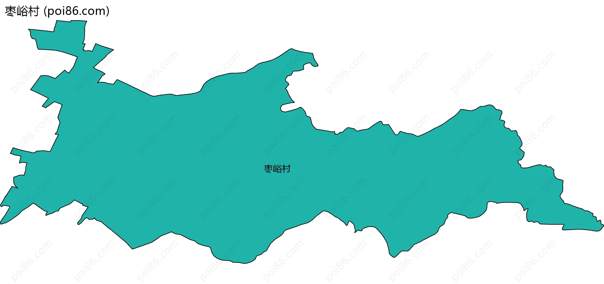 枣峪村边界地图