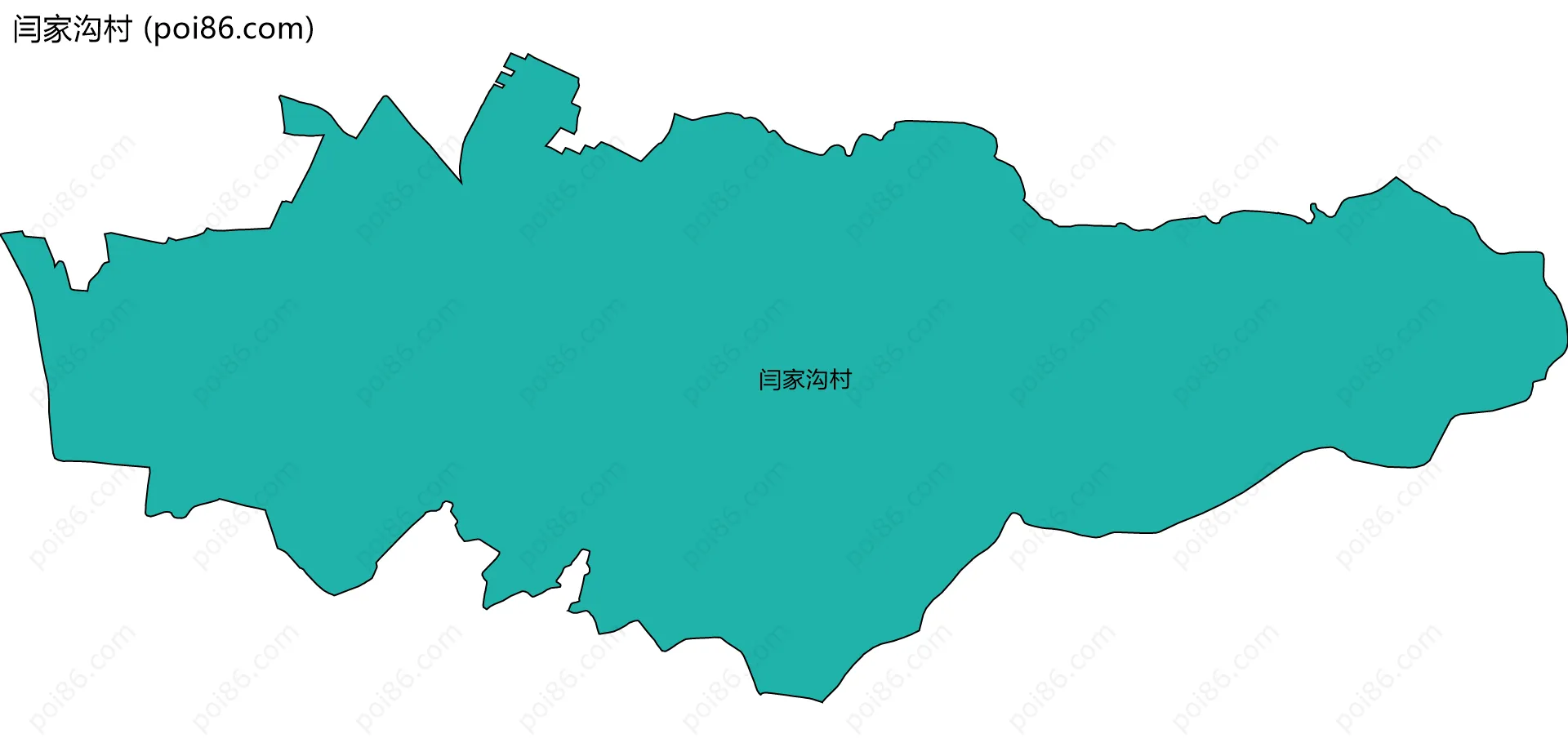 闫家沟村边界地图