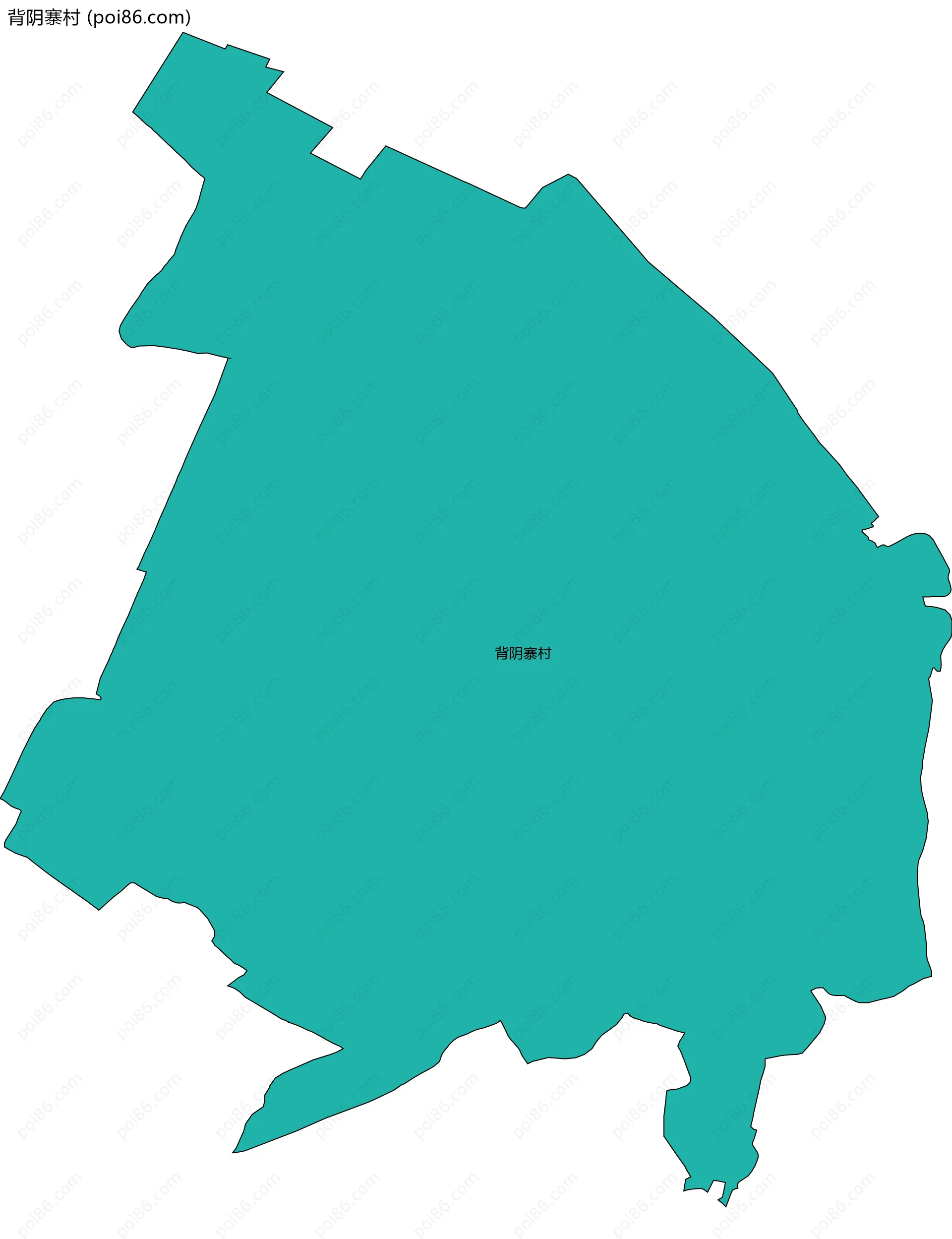 背阴寨村边界地图