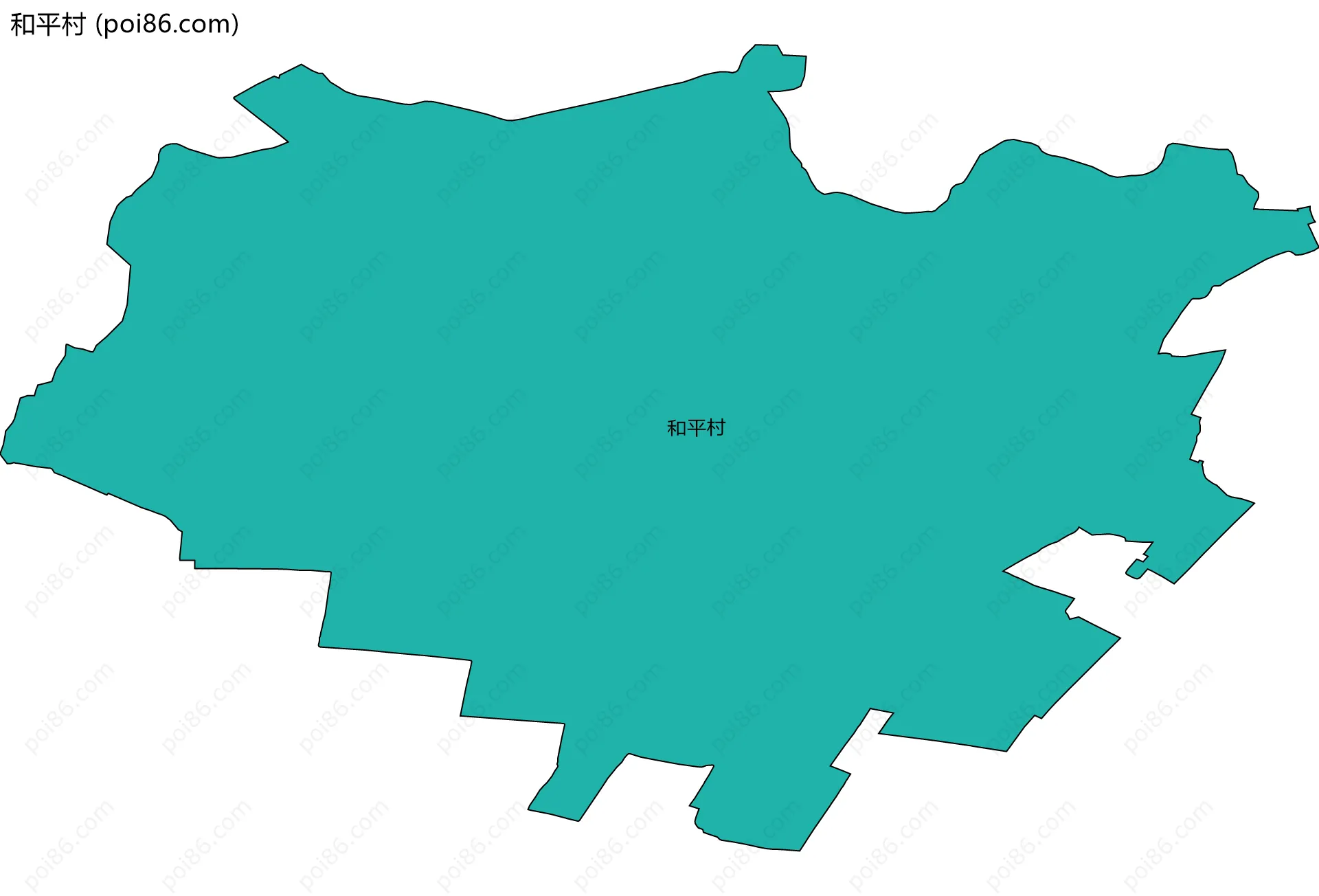 和平村边界地图