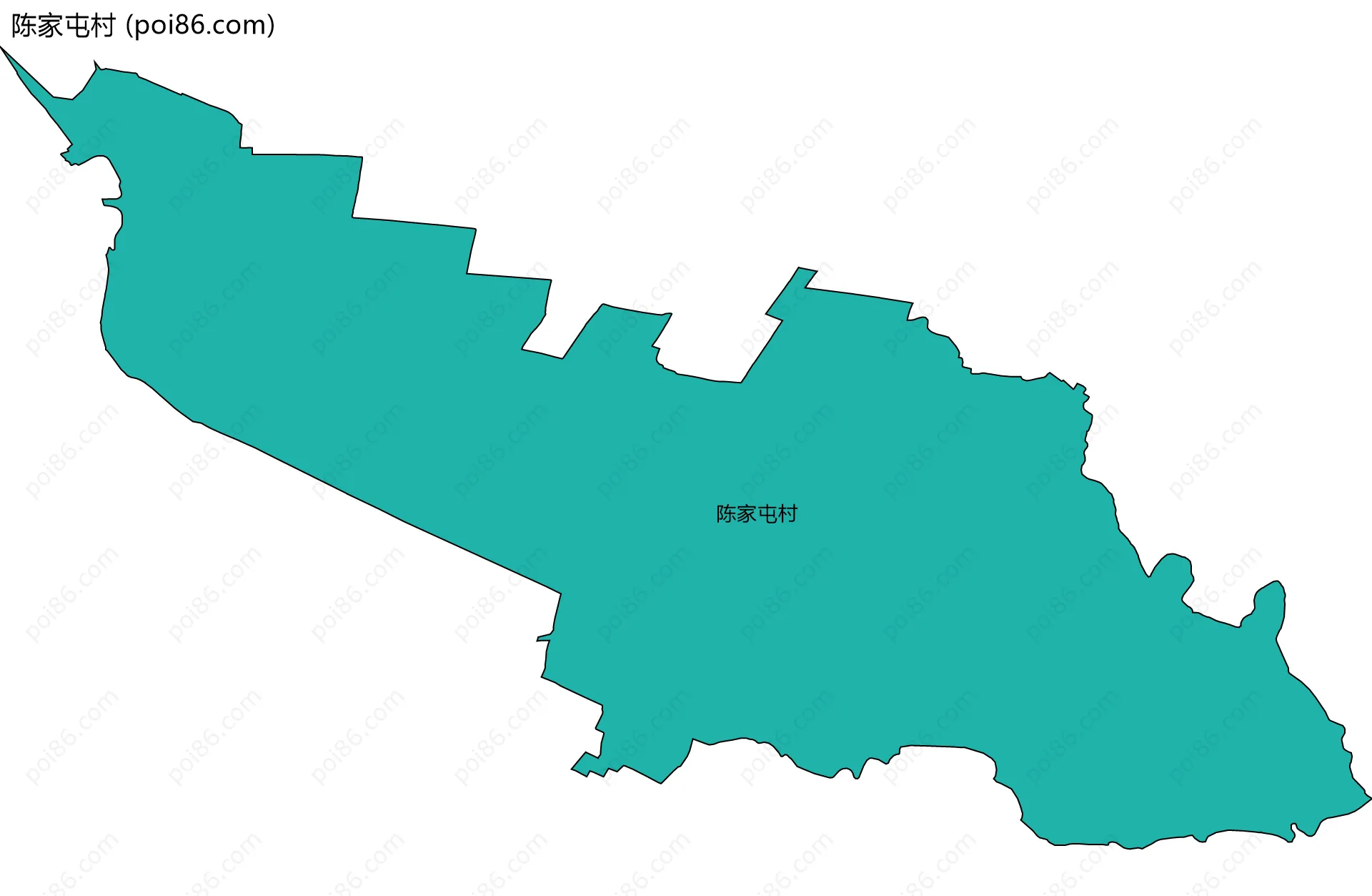 陈家屯村边界地图