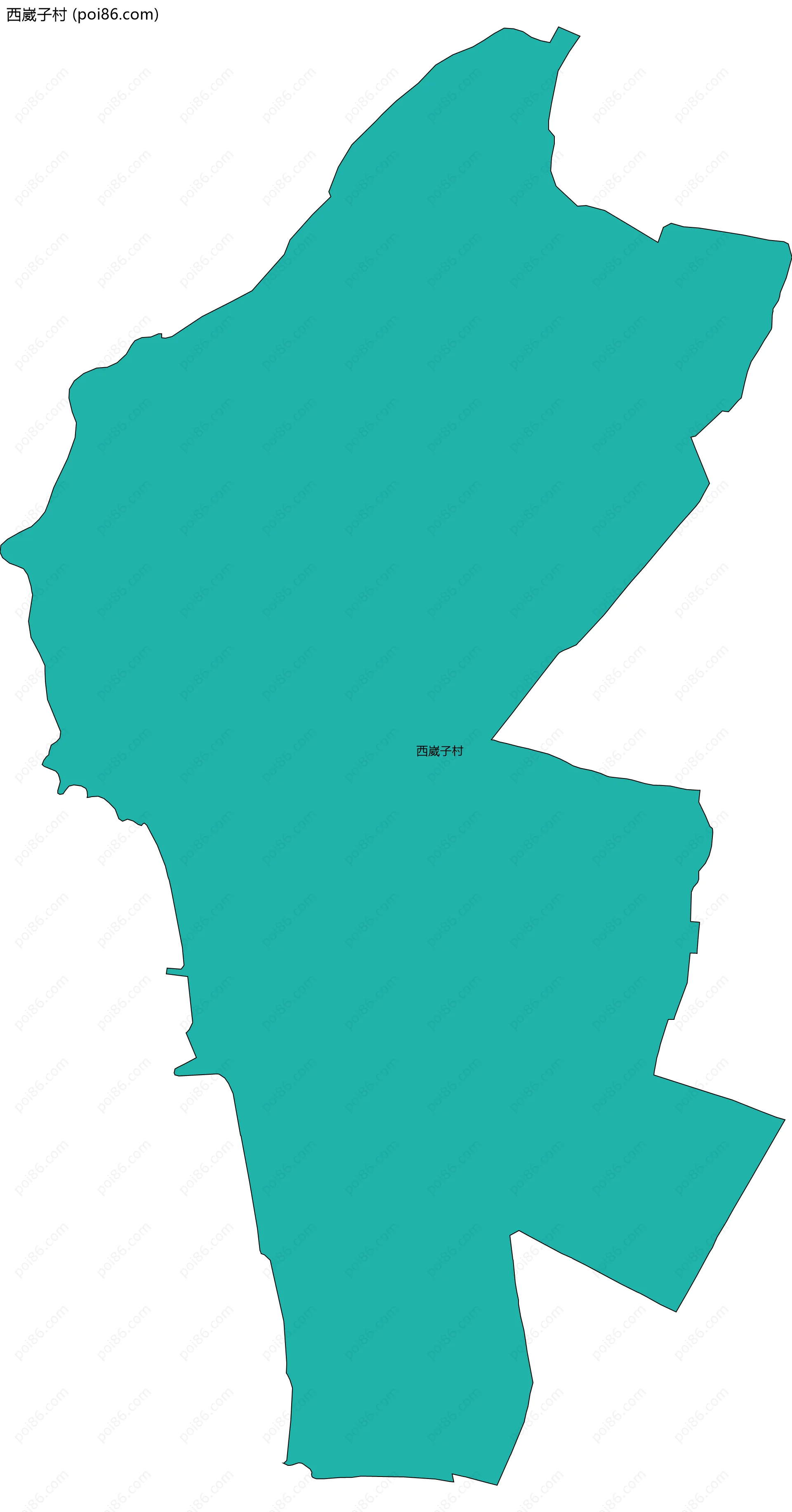 西崴子村边界地图