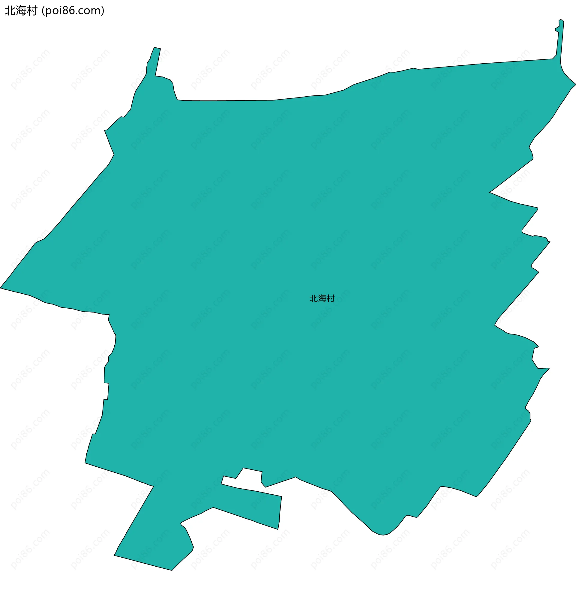 北海村边界地图
