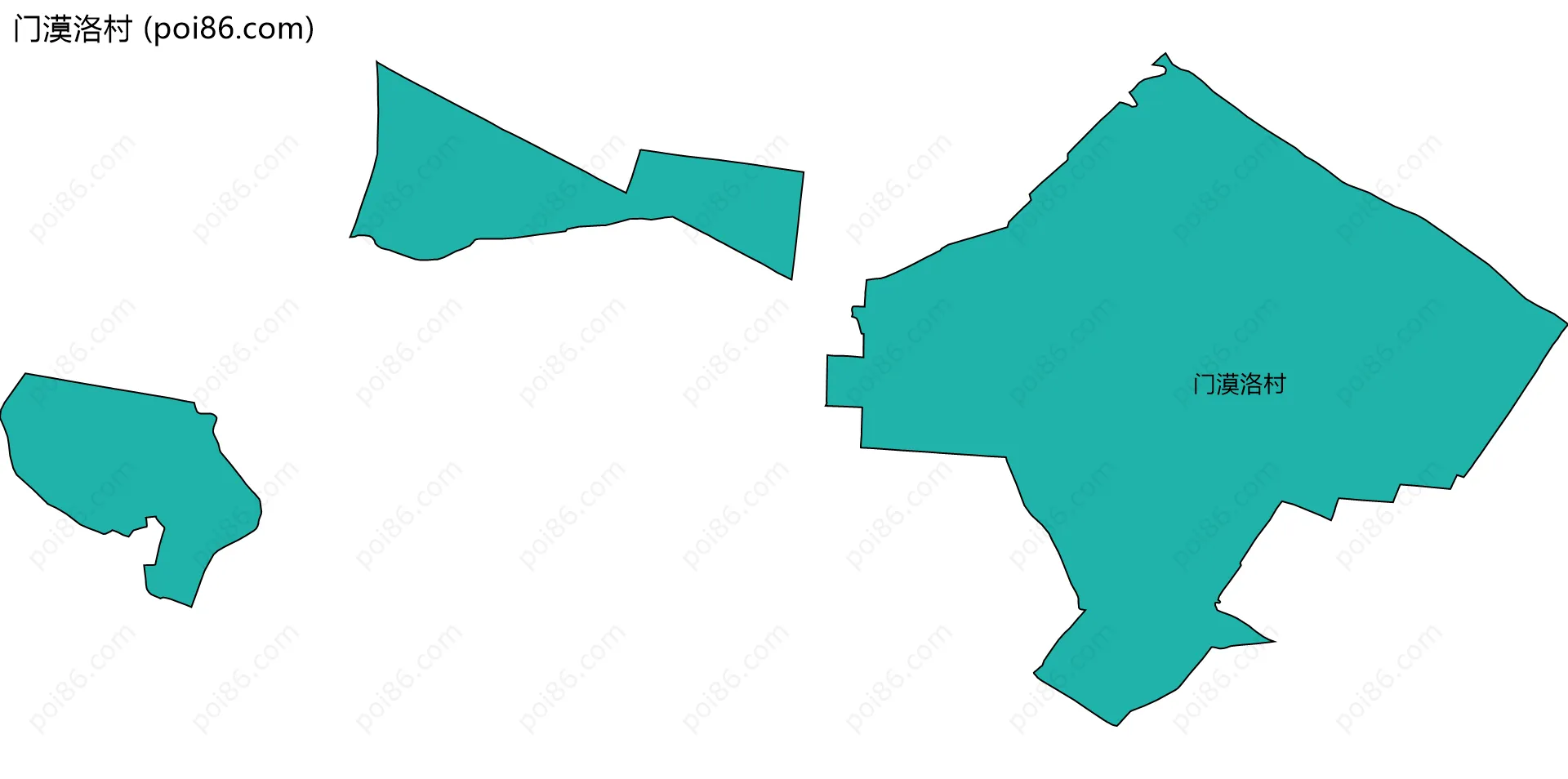 门漠洛村边界地图