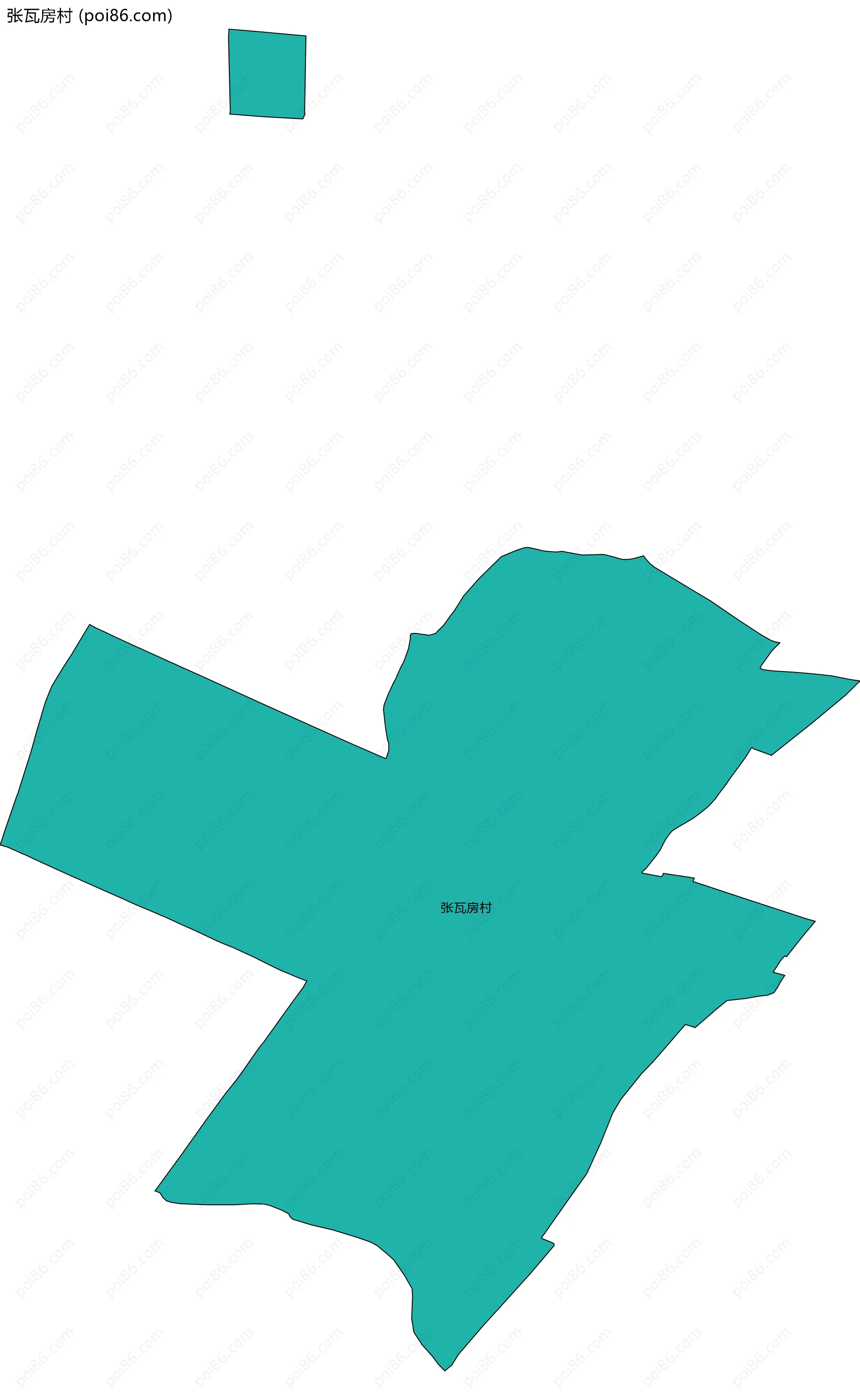 张瓦房村边界地图