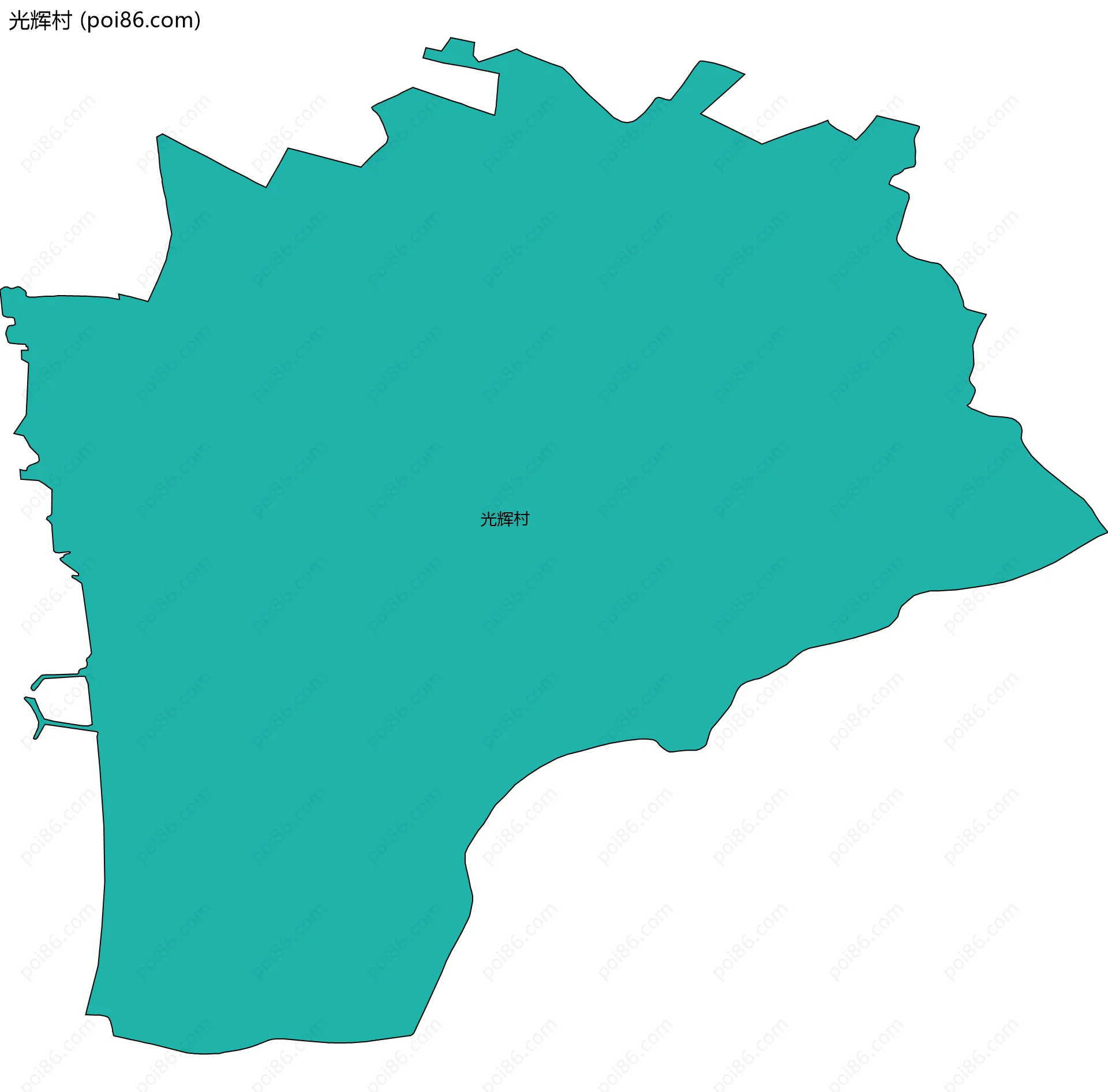 光辉村边界地图