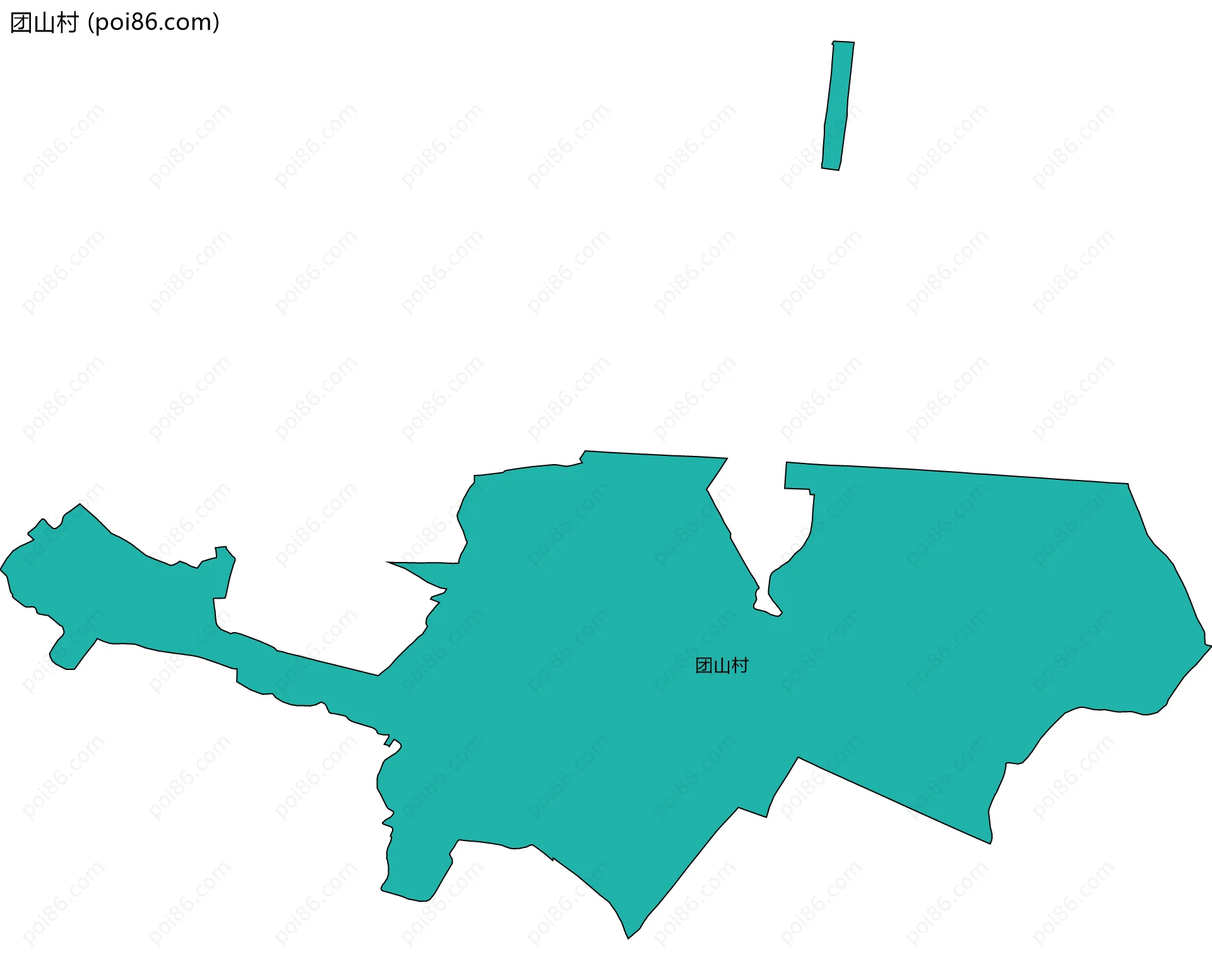 团山村边界地图