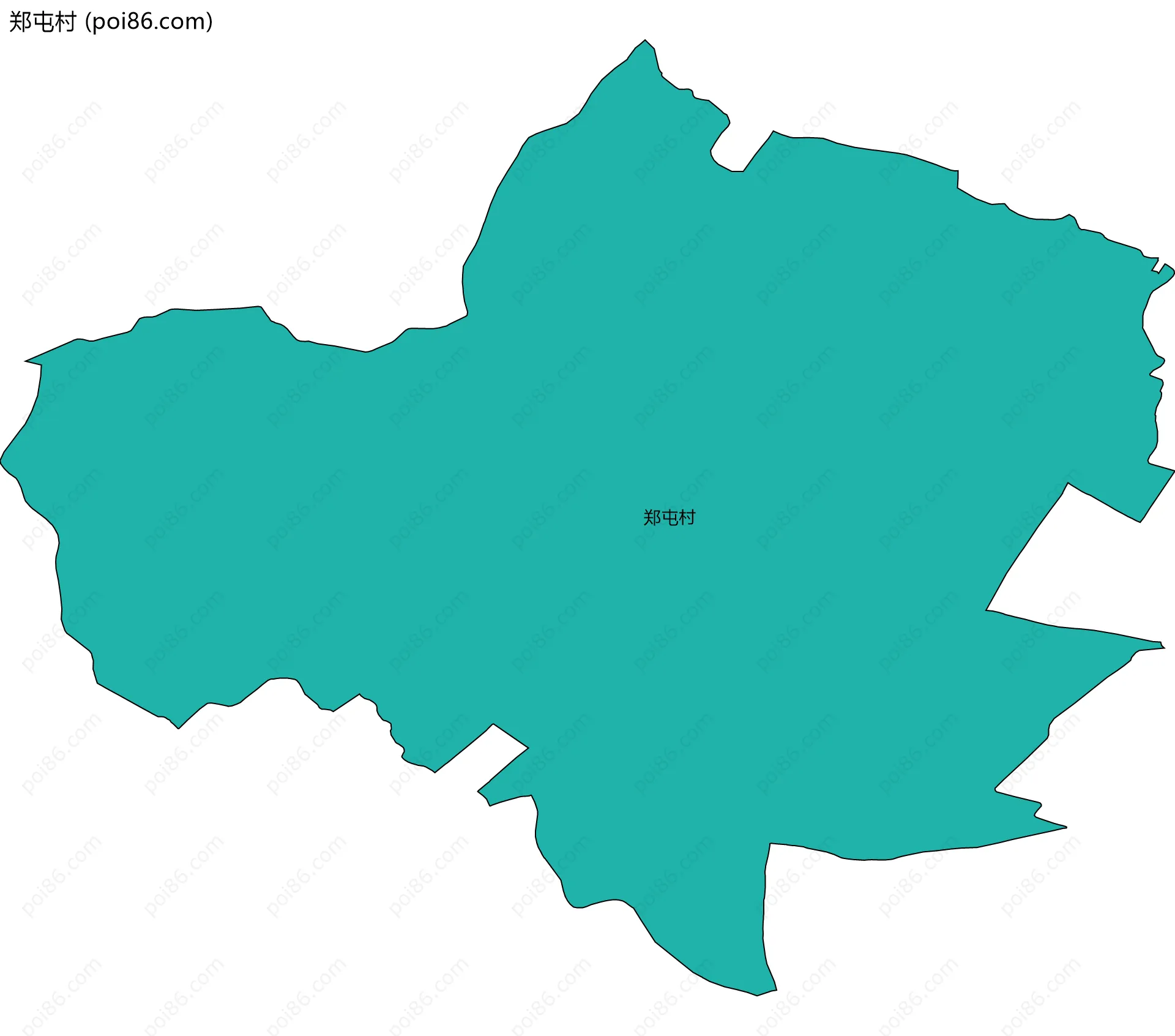 郑屯村边界地图