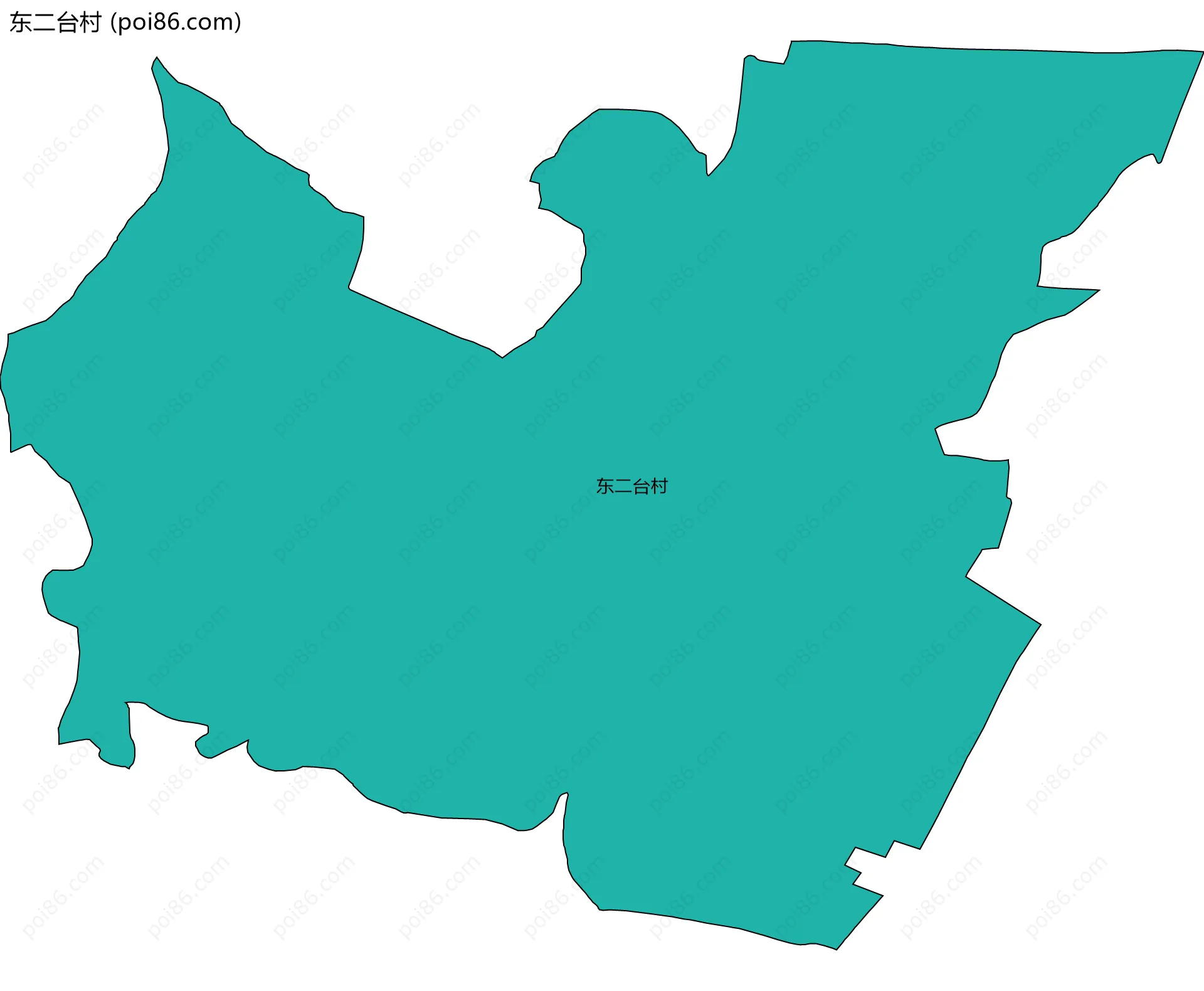 东二台村边界地图