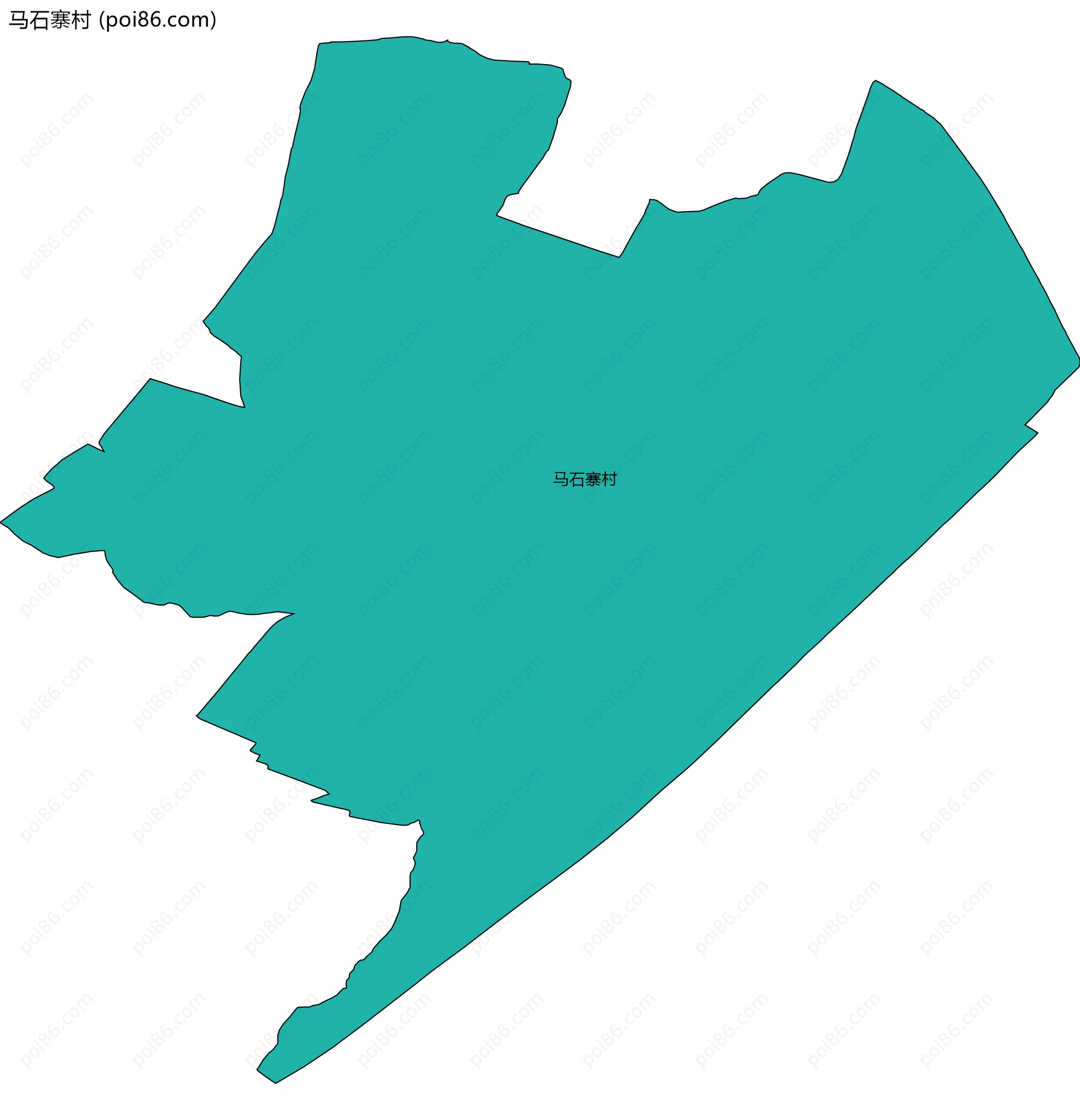 马石寨村边界地图