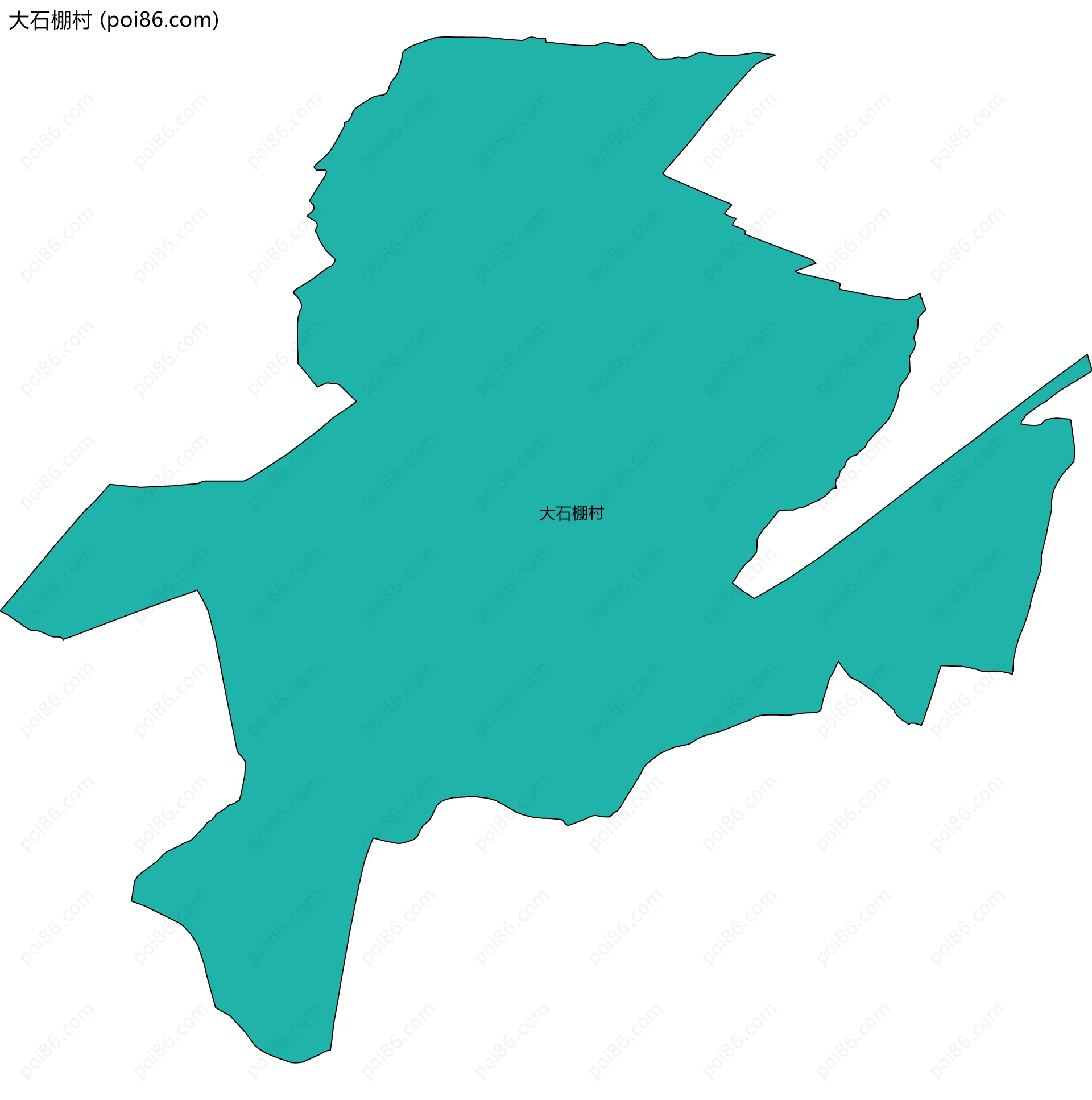 大石棚村边界地图