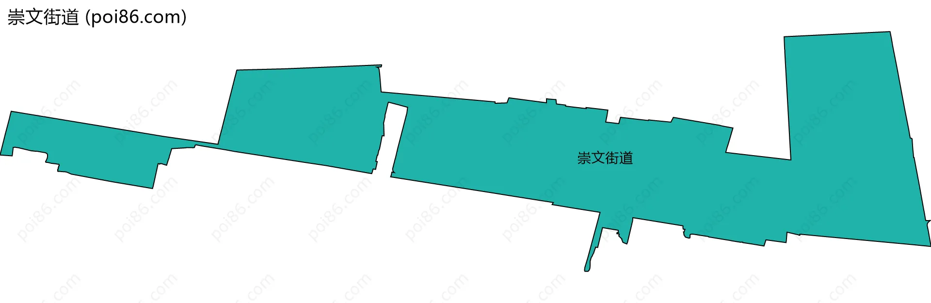 崇文街道边界地图
