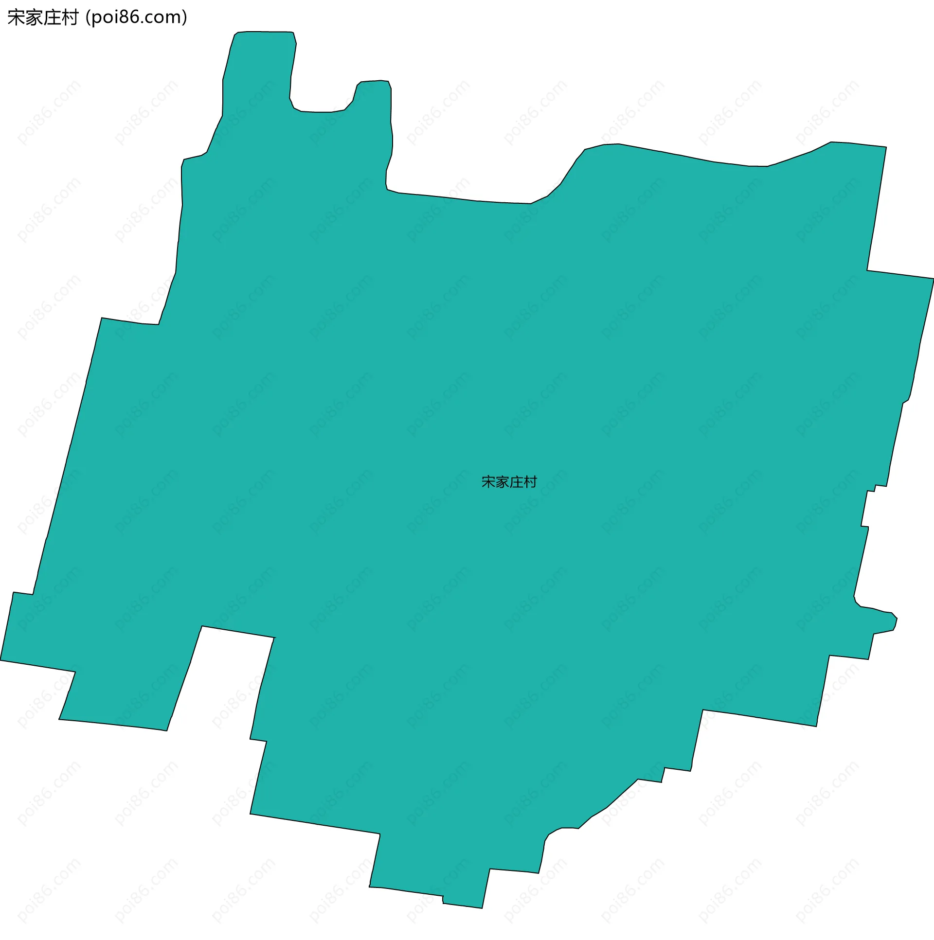 宋家庄村边界地图